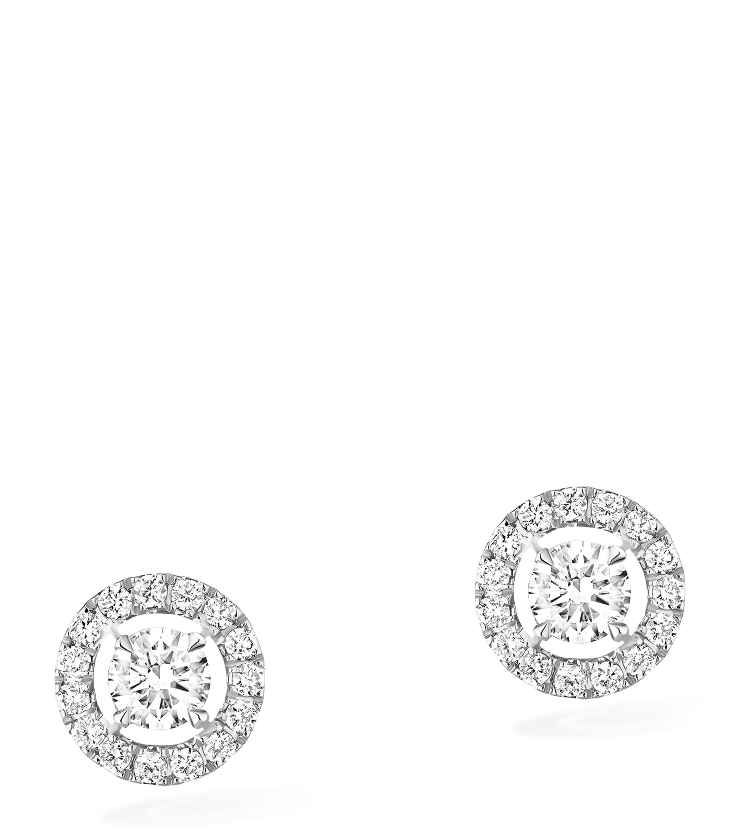 Messika Joy White Gold and Diamond Small Stud Earrings White Gold Image 1