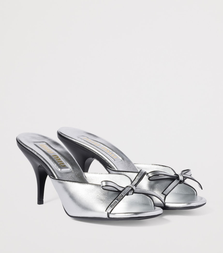 Nappa Leather Mordoré Bow Sandals 75 F0Q07 Image 2