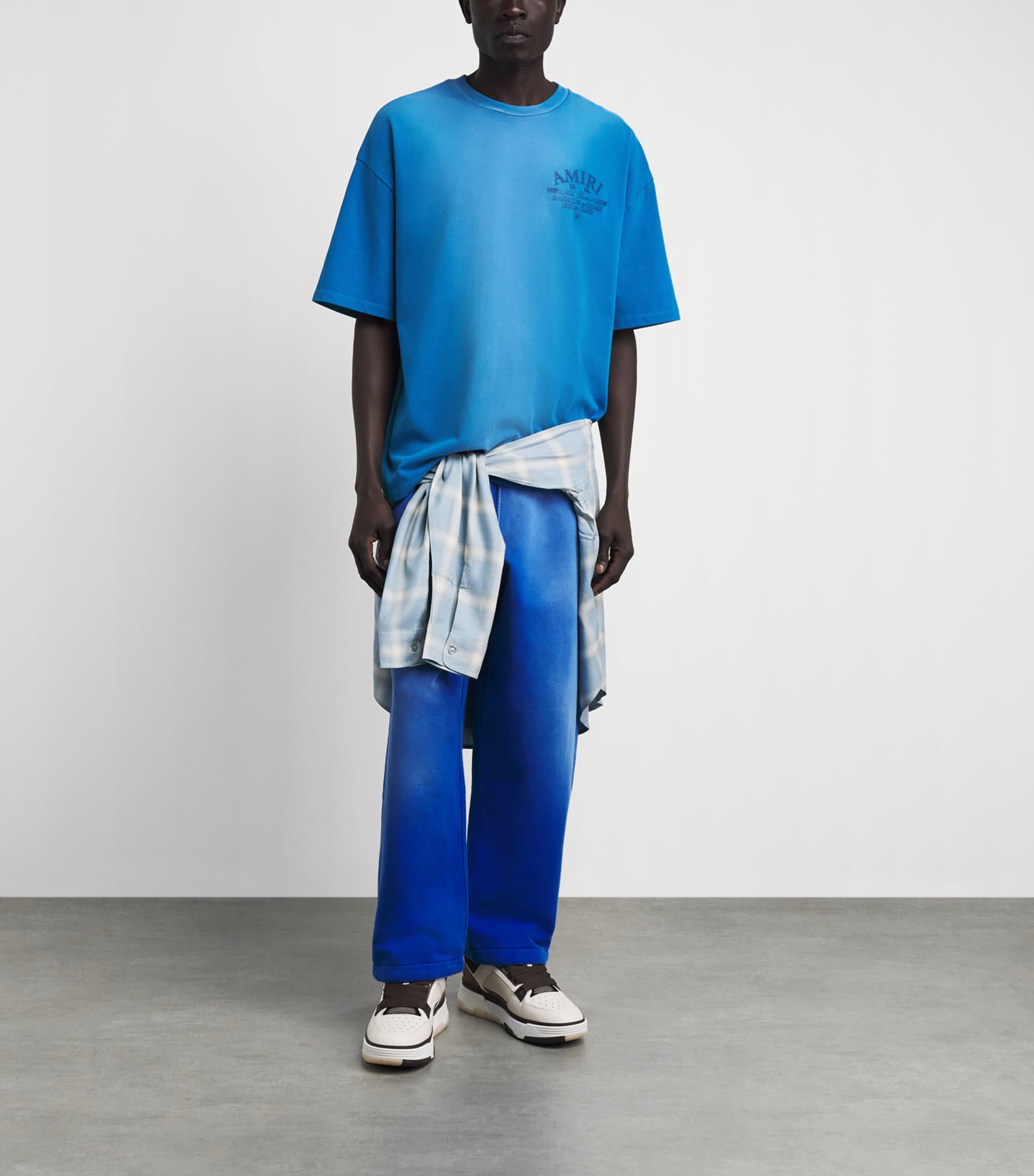AMIRI Mens Cotton Arts District T-Shirt Sapphire Image 2