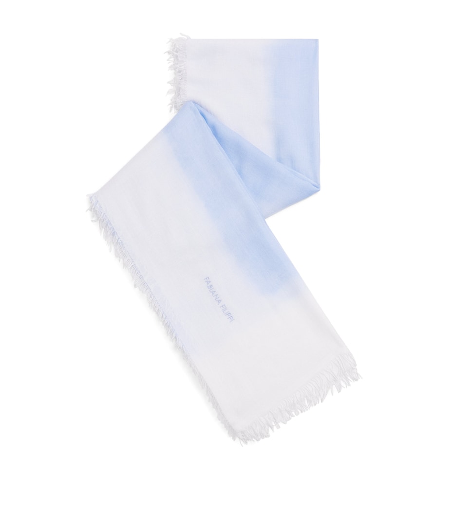 Fabiana Filippi Fringed Shawl Azzurro/burro Image 1