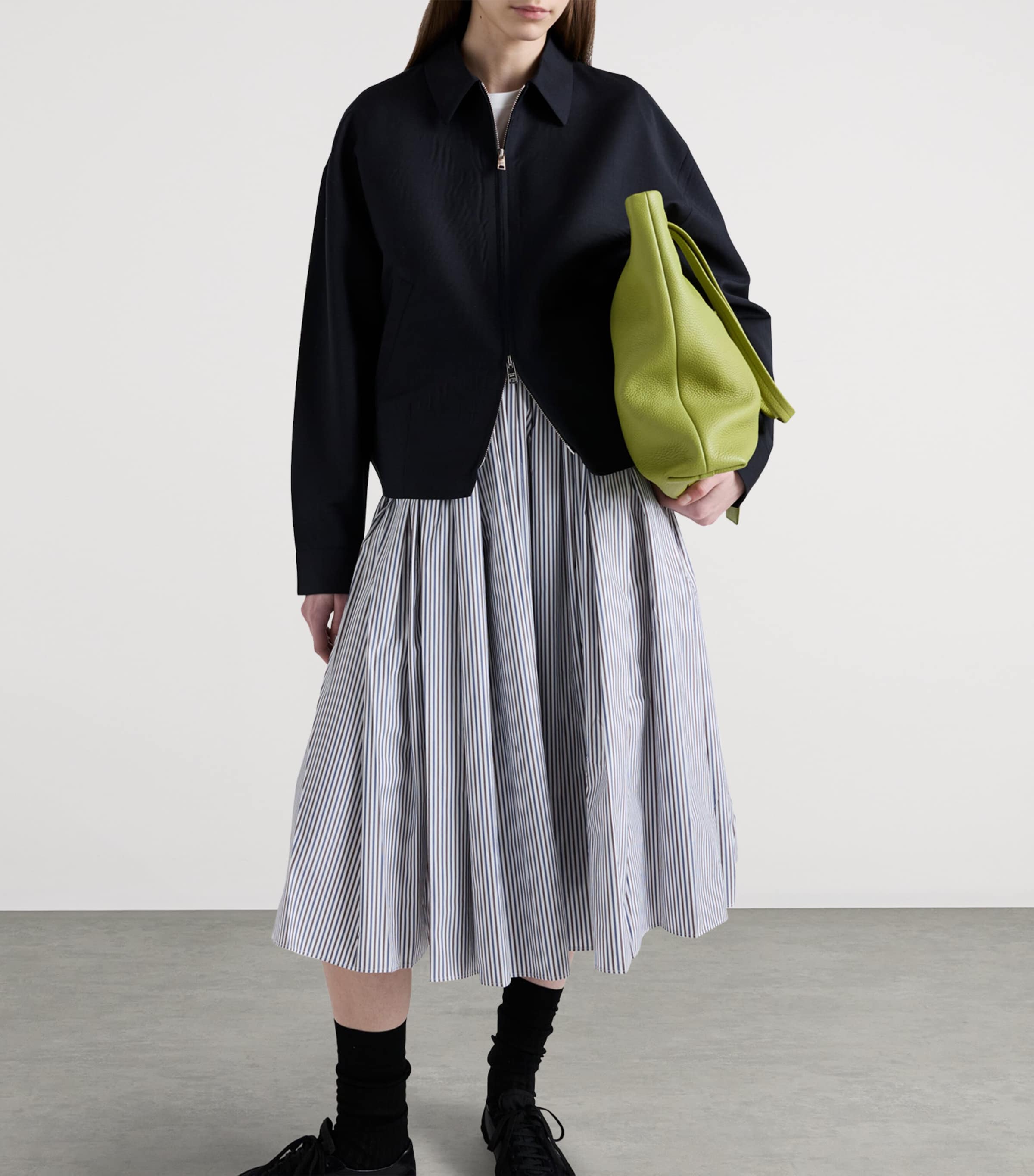 Poplin Stripe Skirt F0UB0 Image 4