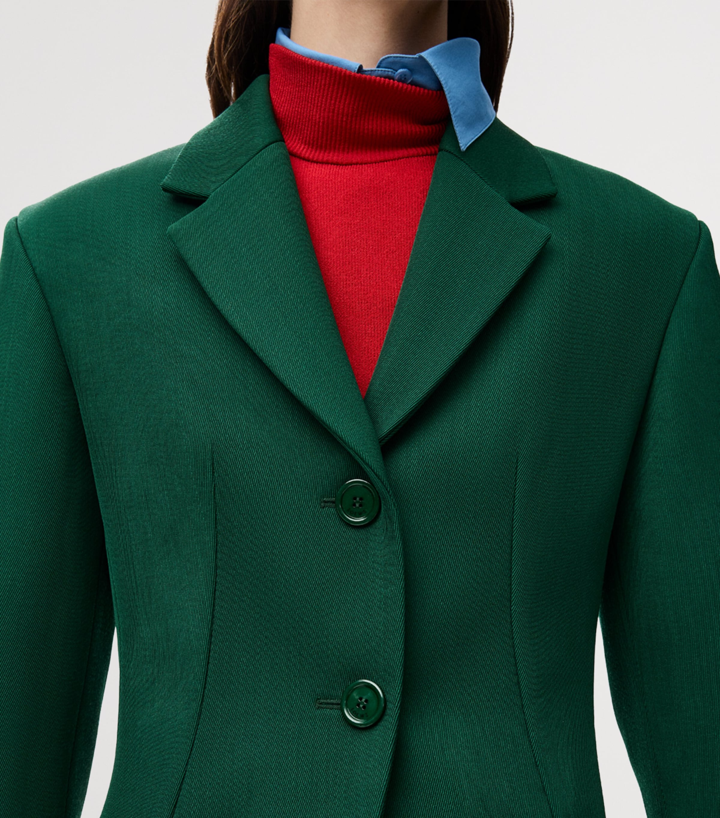 Wool-Blend Blazer GREEN Image 5