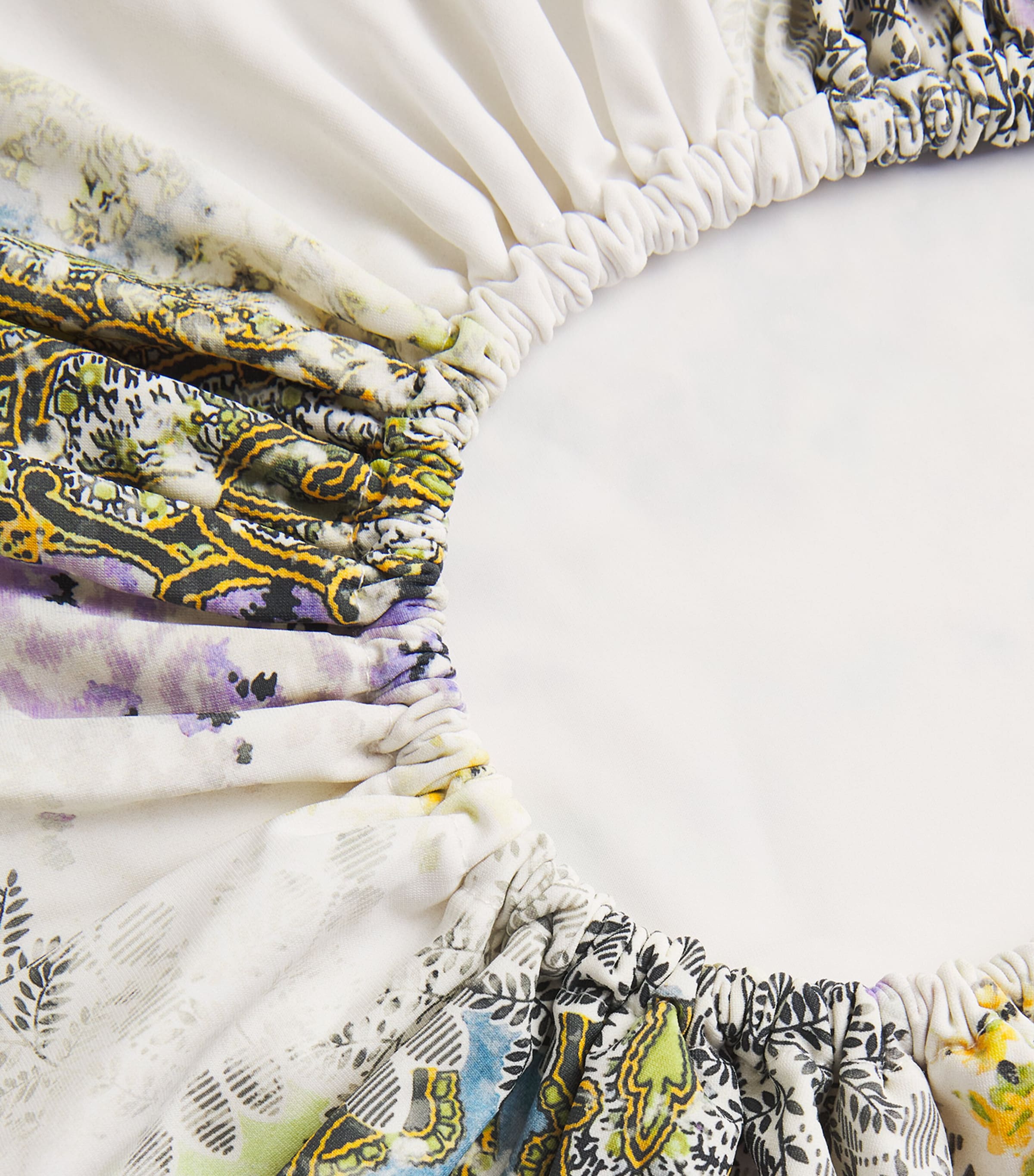 Gathered U-Prong Bikini Top ABSENCE PRINT Image 4