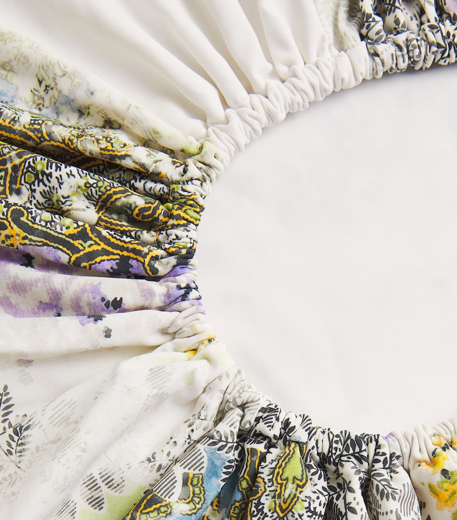 Gathered U-Prong Bikini Top ABSENCE PRINT Image 4