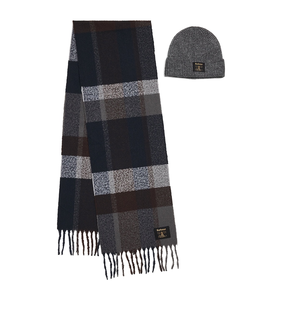 Westerdale Beanie and Scarf Gift Set MIDNIGHT OAK Image 1