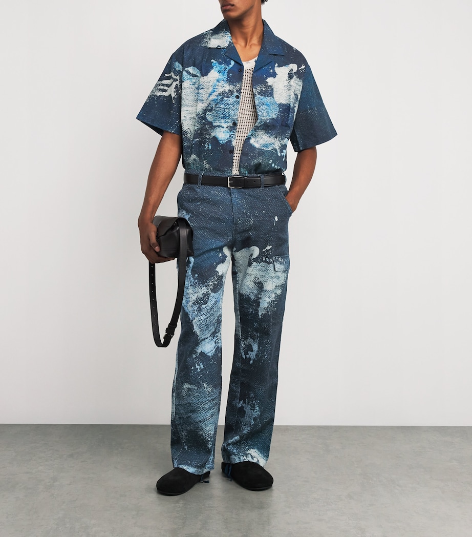 Linen-Cotton Deep Shirt BLUE Image 2
