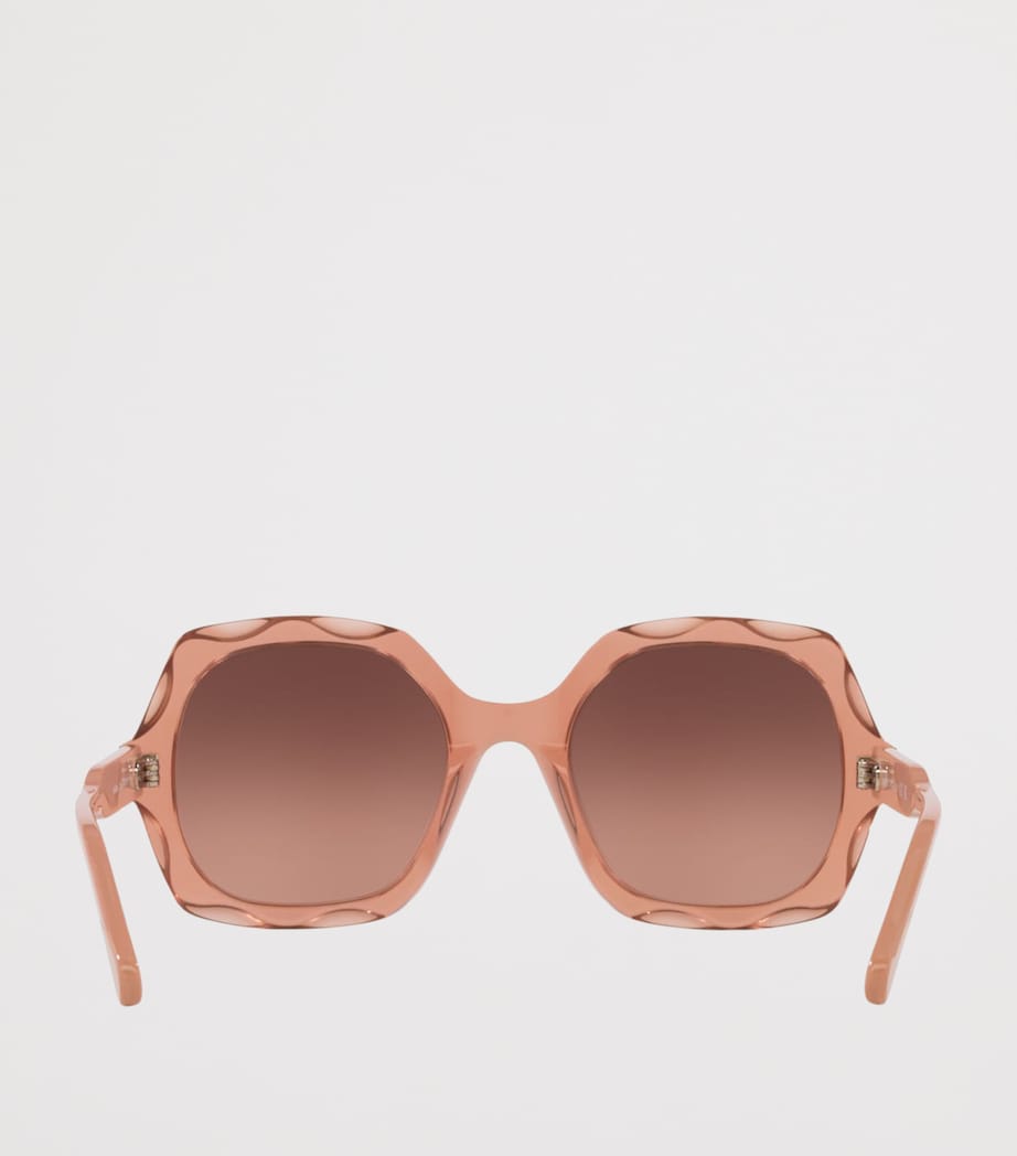 Chloé Acetate Olivia Rectangle Sunglasses Brown Image 4