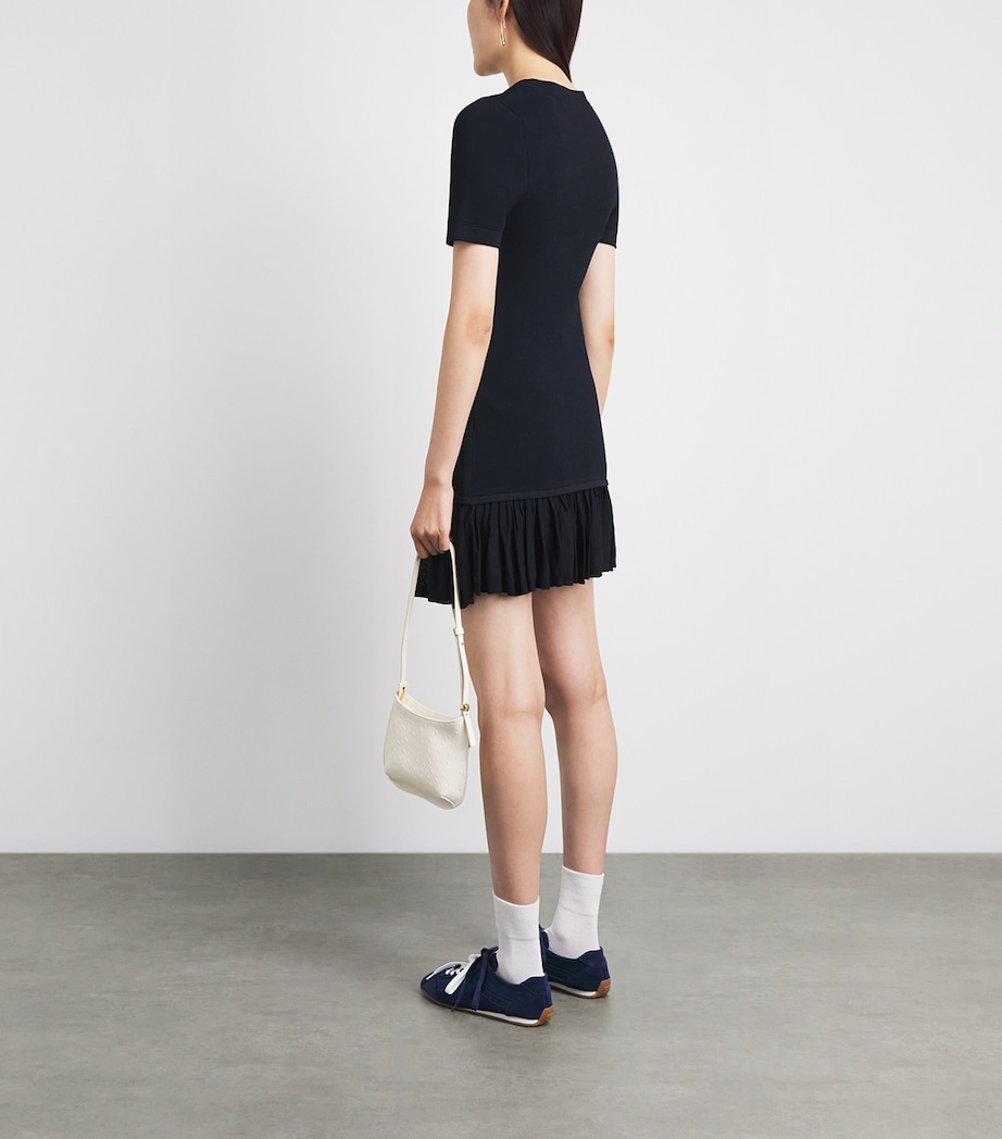 Sandro Paris Womens Ruffled Mini Dress Midnight Blue Image 4