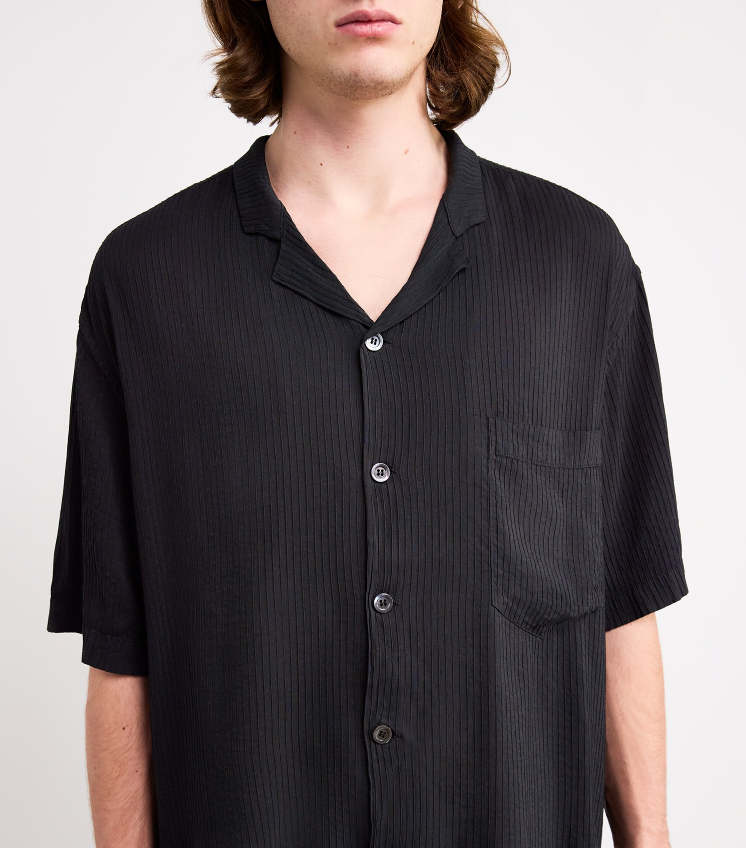 Barena Mens Short-Sleeve Shirt Nero Image 6