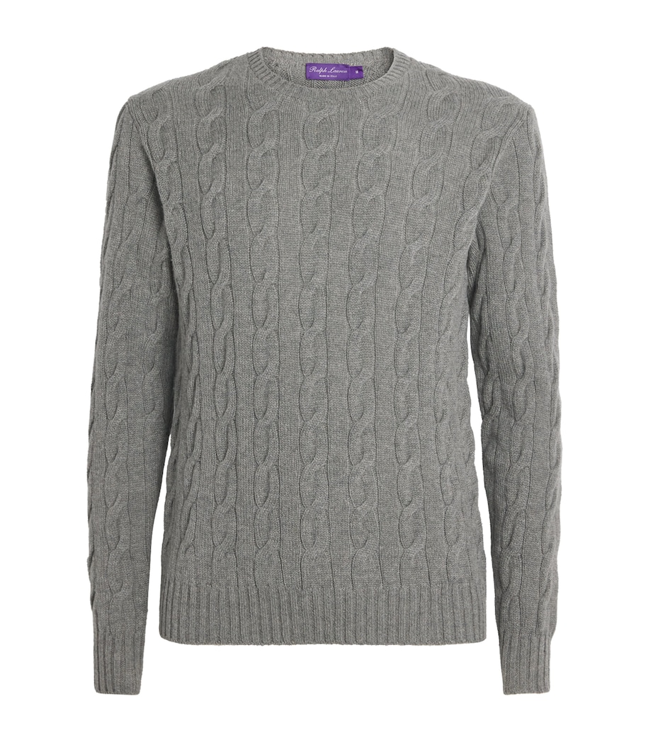 Cashmere Cable-Knit Sweater CLS LIGHT GREY Image 1