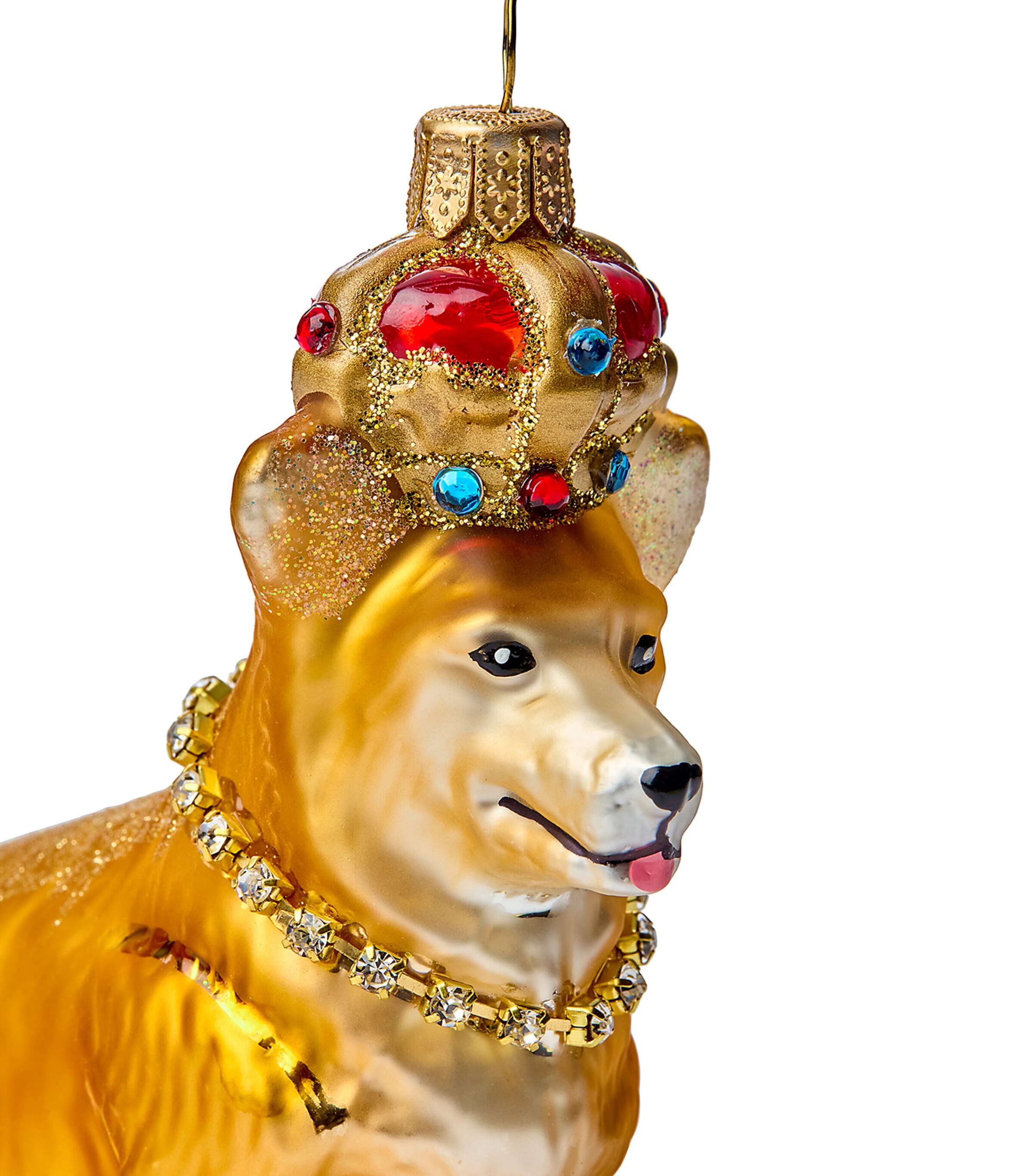 Glass Royal Corgi Tree Decoration MULTI Image 2