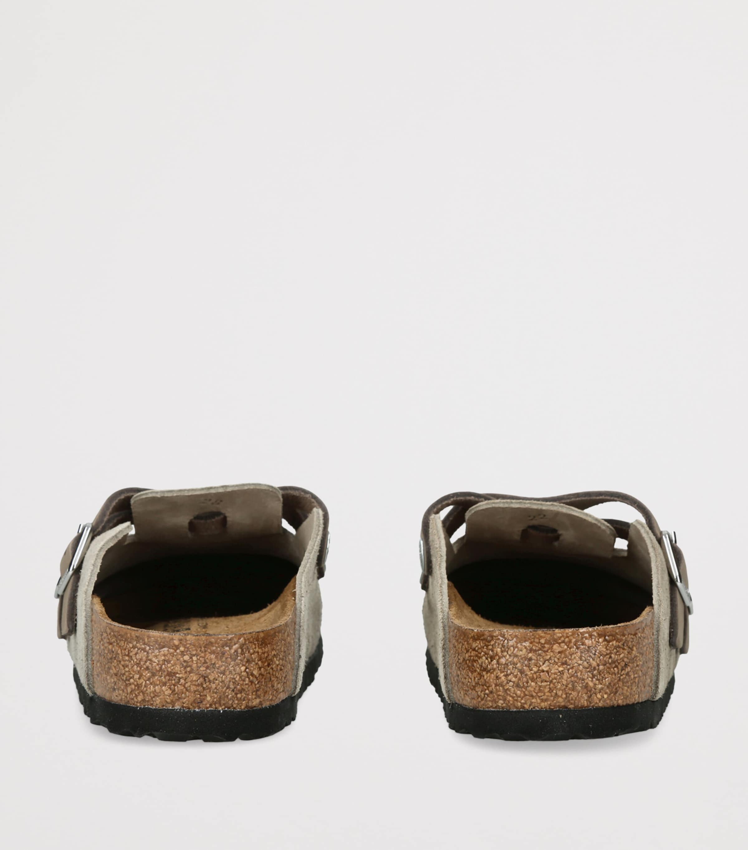 Birkenstock Suede Blair Clogs (Regular Fit) Taupe Image 4