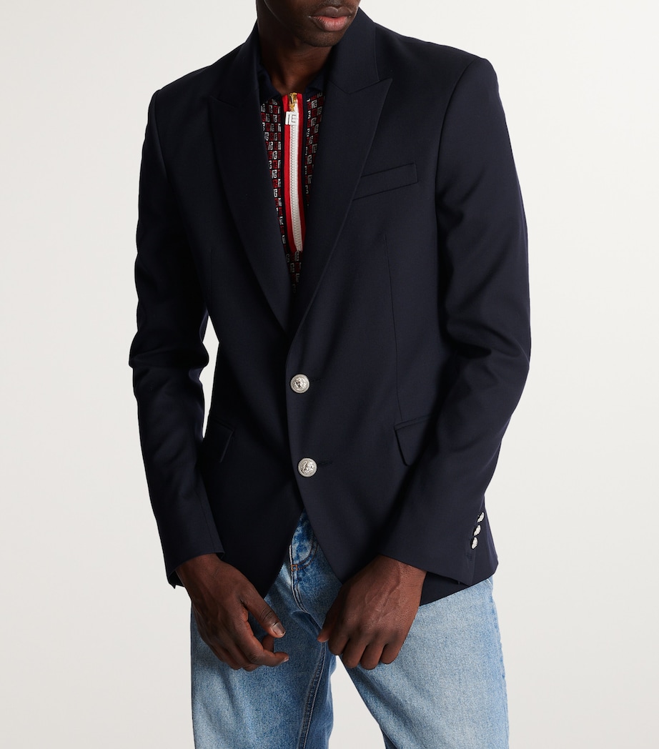 Wool Single-Breasted Blazer 6UB MARINE Image 5