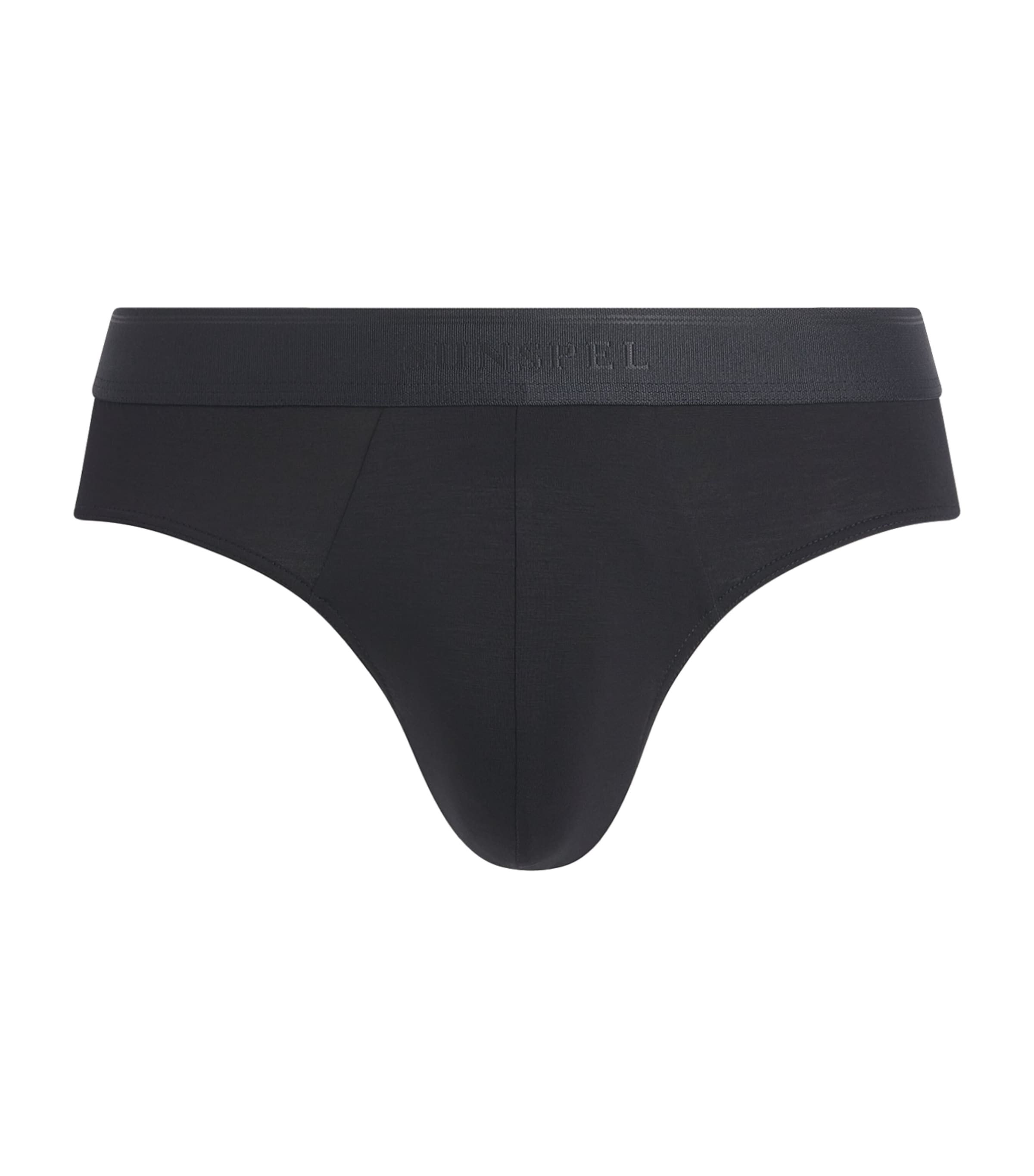Sunspel Mens Stretch-Cotton Briefs Bkaa Black Image 1