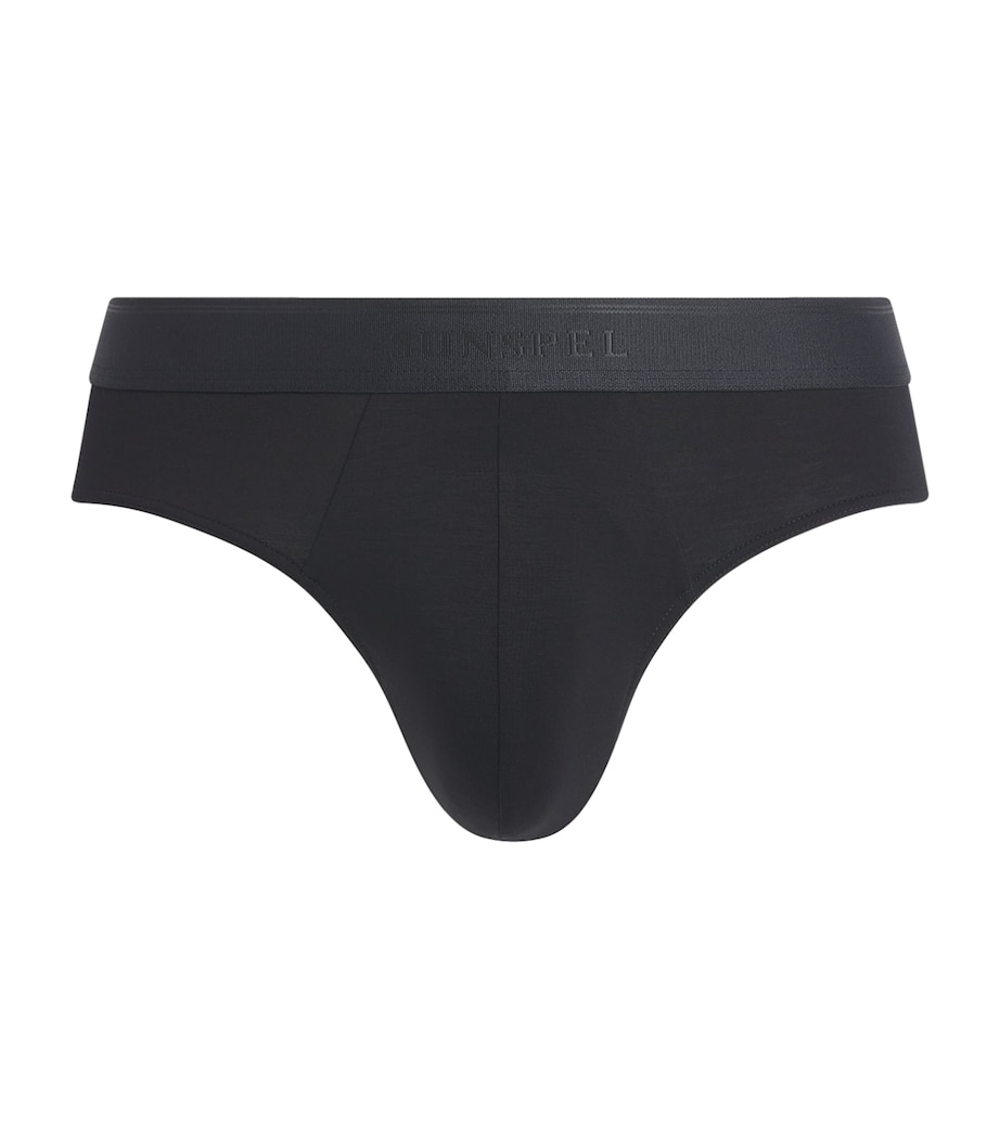 Sunspel Mens Stretch-Cotton Briefs Bkaa Black Image 1
