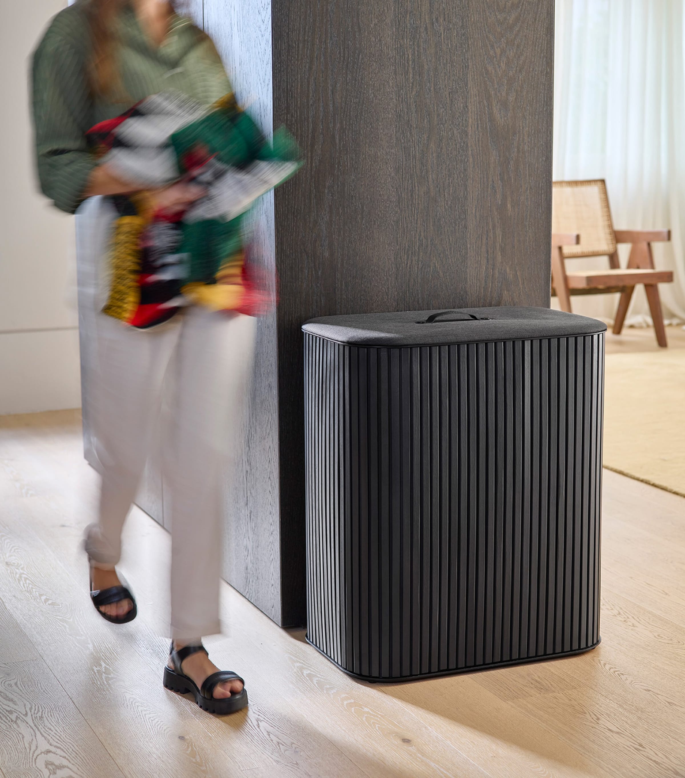 Tota Trio Luxe Laundry Basket (90L) BLACK Image 2