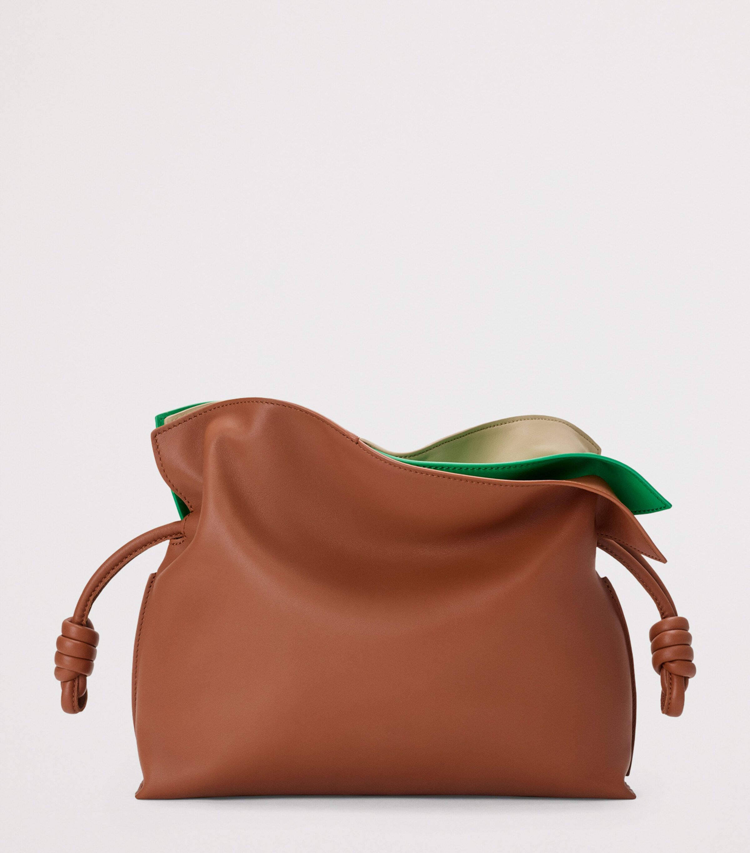 LOEWE Medium Leather Layers Flamenco Purse Multicolor Squirrel Image 4