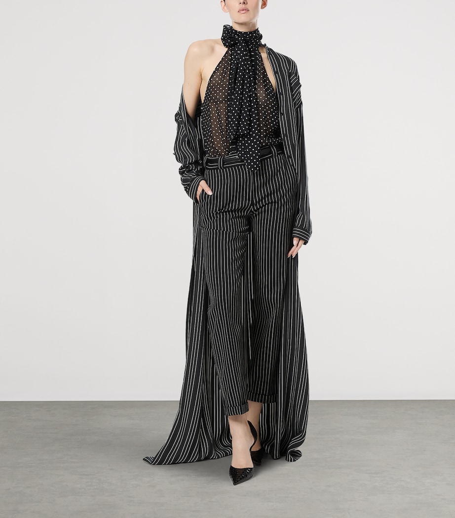 TOM FORD Womens Silk Stripe Maxi Shirt Dress Nwa Image 2