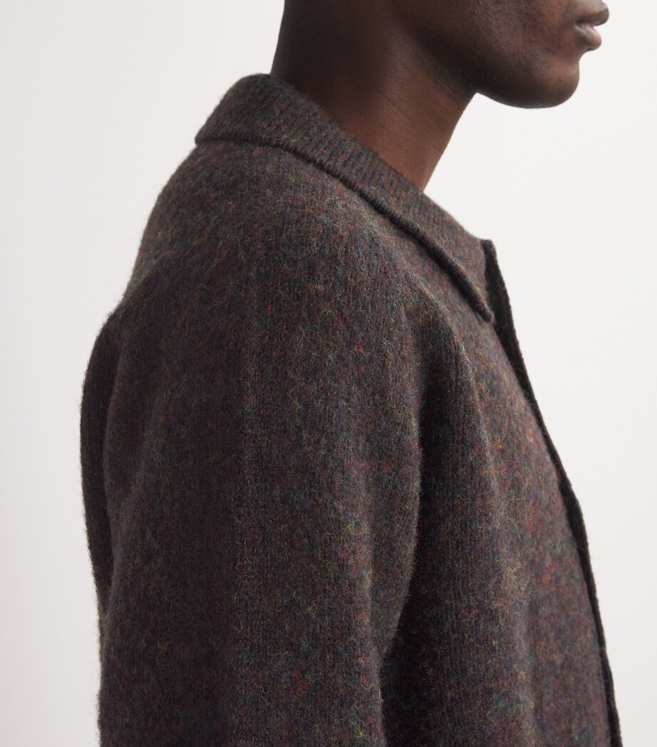 Wool Shetlan Cardigan MIDNIGHT MELANGE Image 6