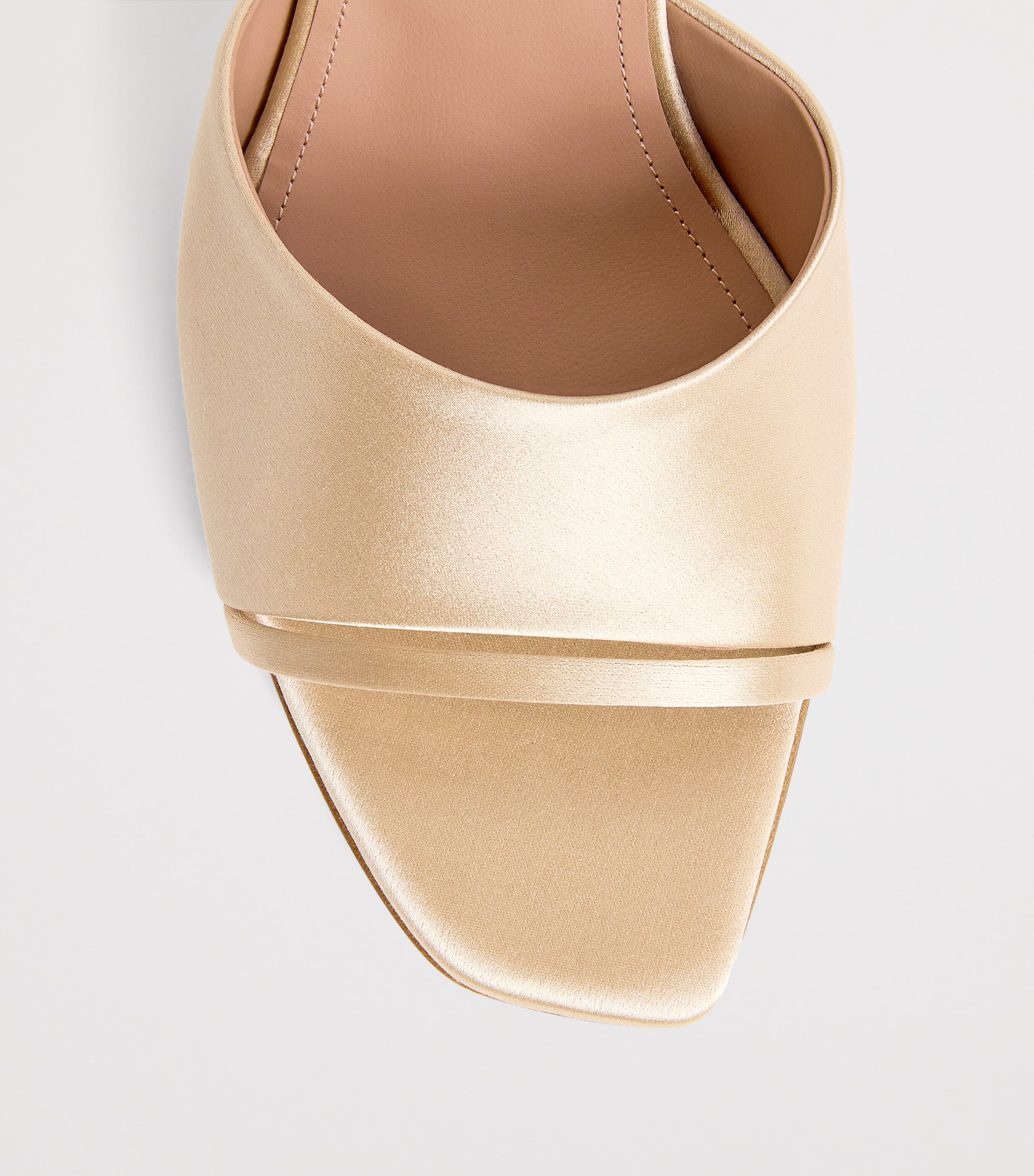 Satin Roxanne Mules 70 PLATINO Image 5