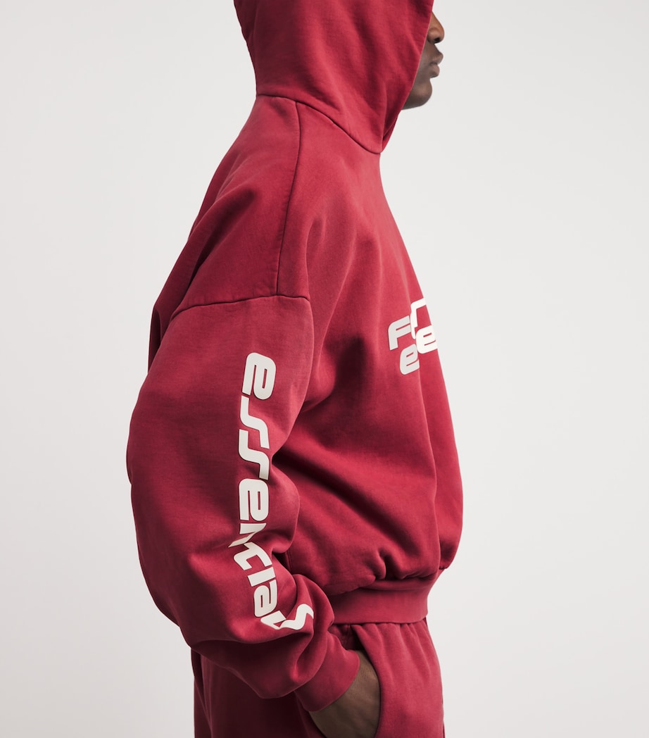 Oversized Logo Hoodie CRIMSON Image 6