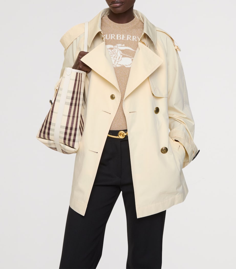 Short Gabardine Fitzrovia Trench Coat CERAMIC WHITE WW PRO Image 4