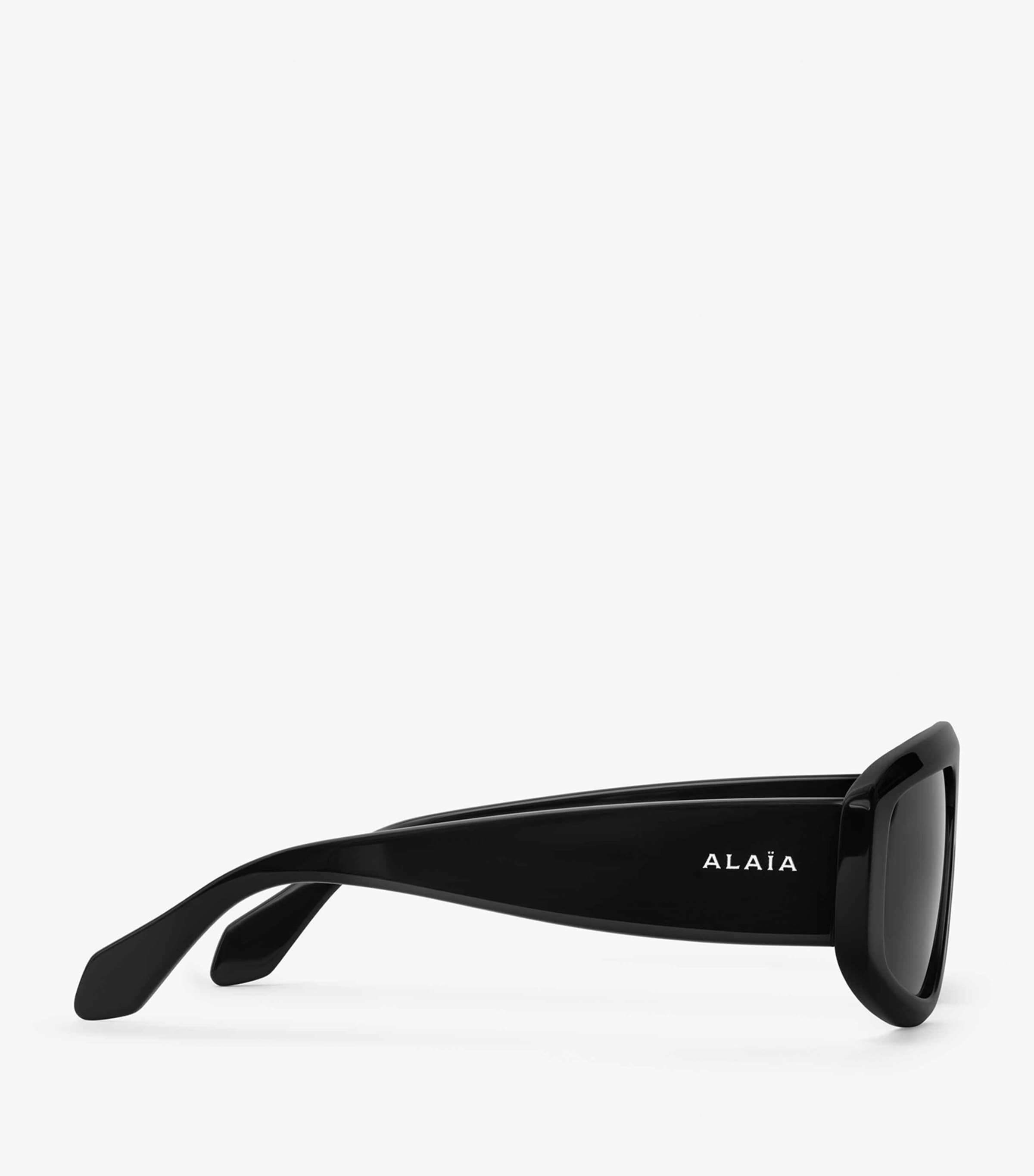 Acetate Aviator Mask Sunglasses NOIR Image 2