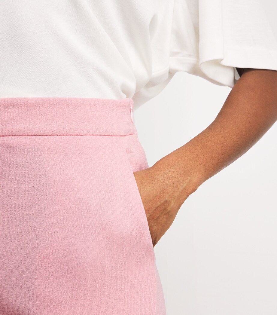 NOMADISSEM Womens Wool-Blend Bixby Flared Trousers Pink Image 6