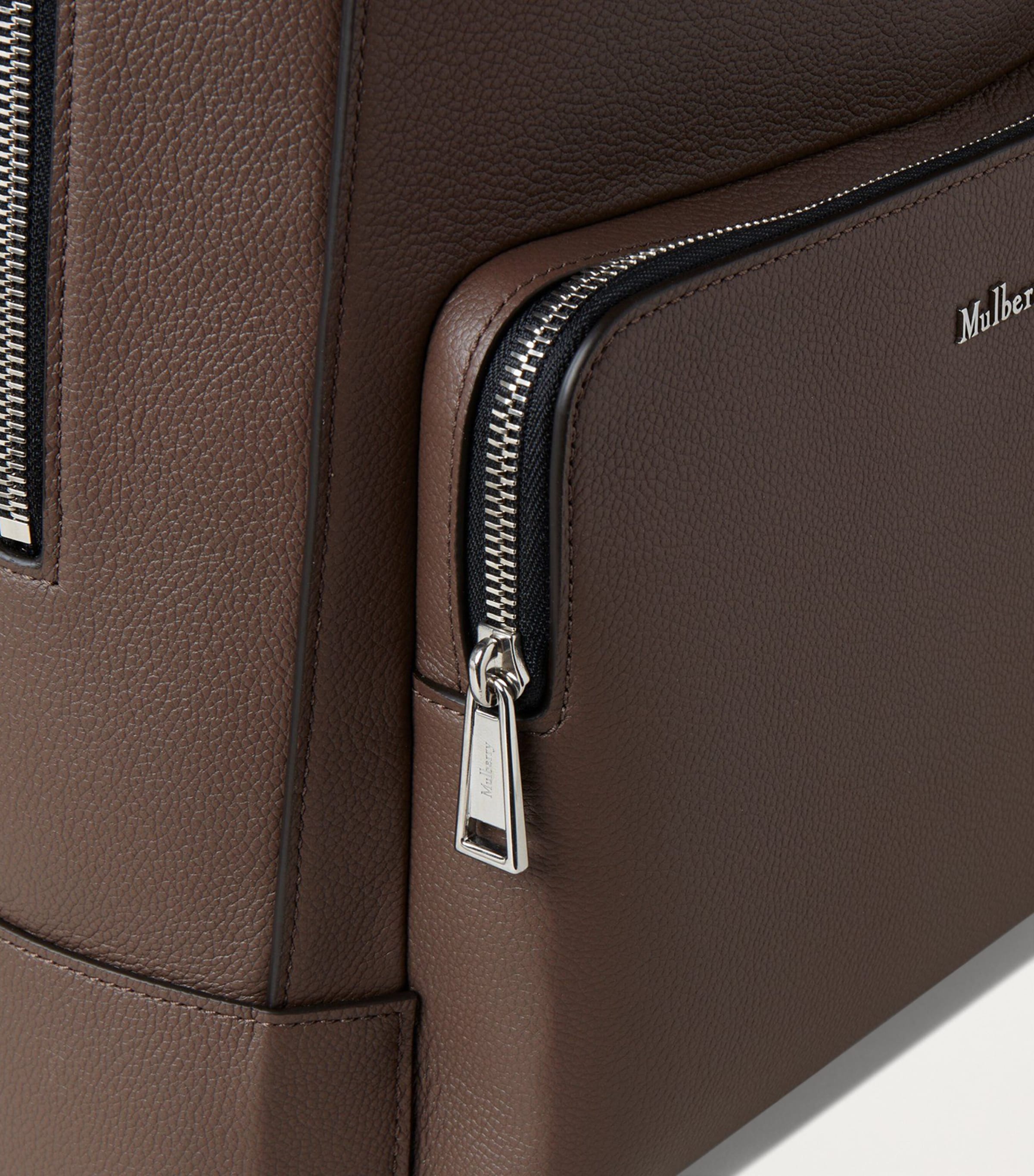 Leather Farringdon Backpack TAUPE BROWN Image 6