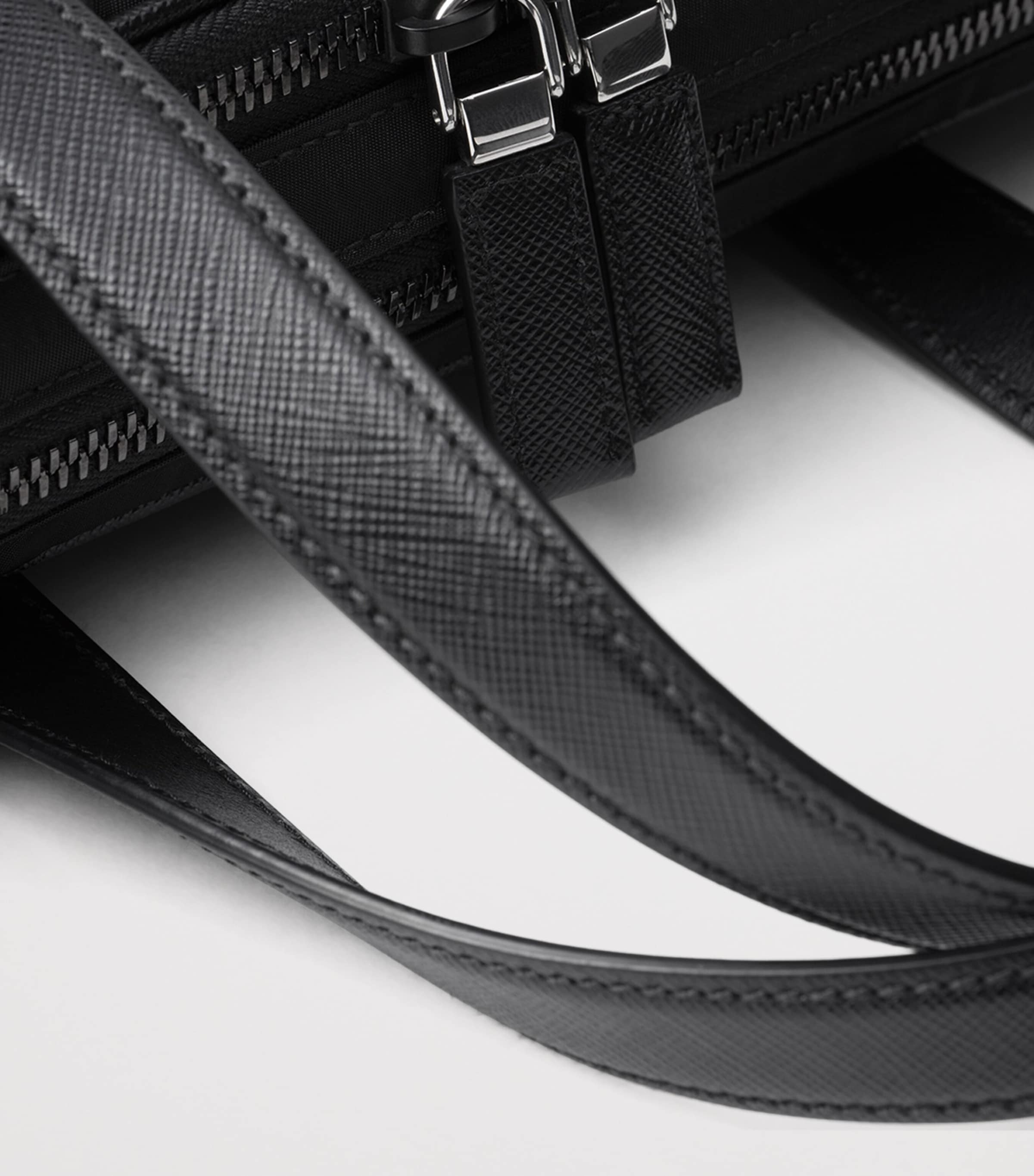 Prada Re-Nylon and Saffiano Leather Briefcase Black Image 5