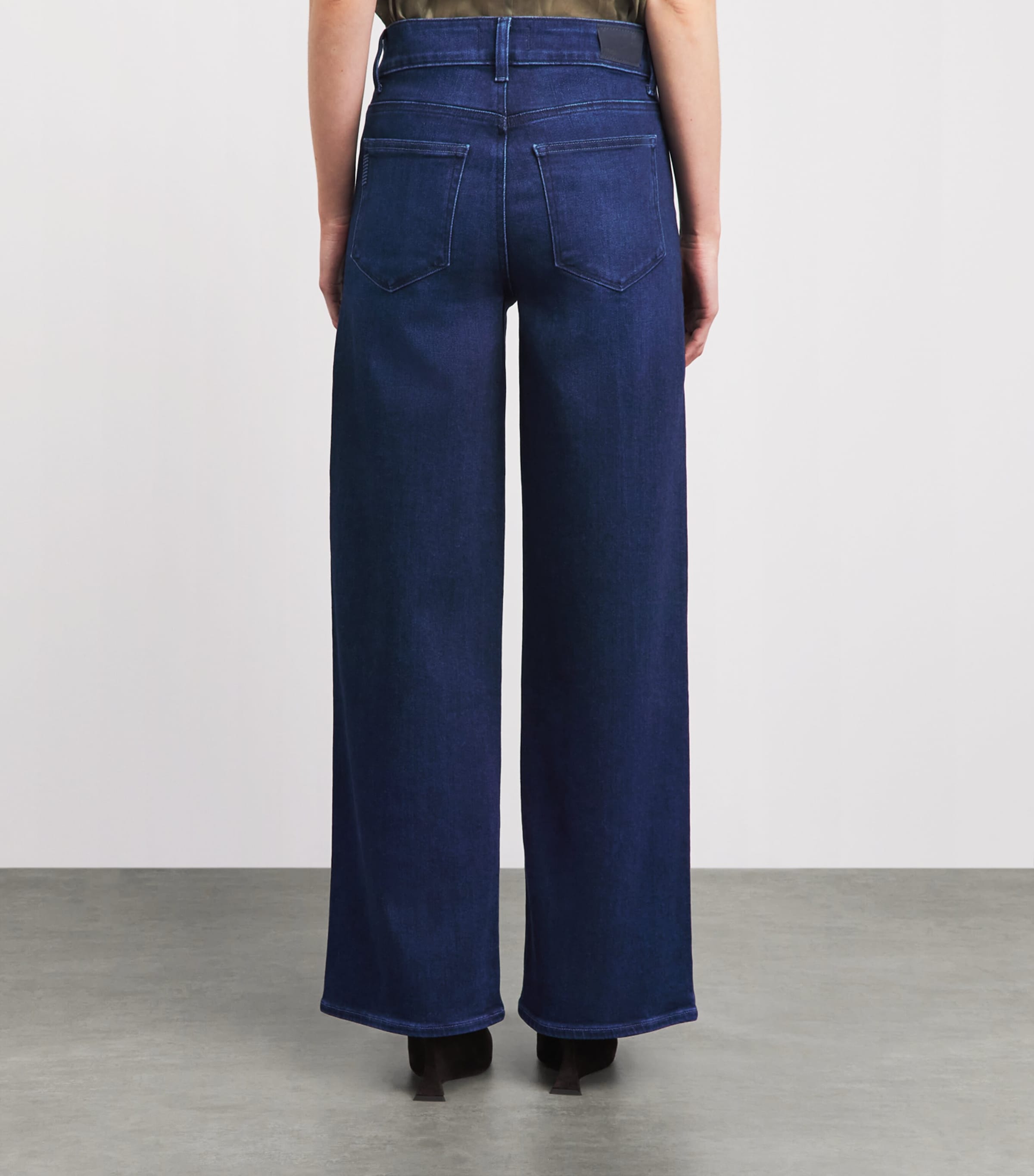PAIGE Womens Sasha Wide-Leg Jeans Moonlit Marina Image 5