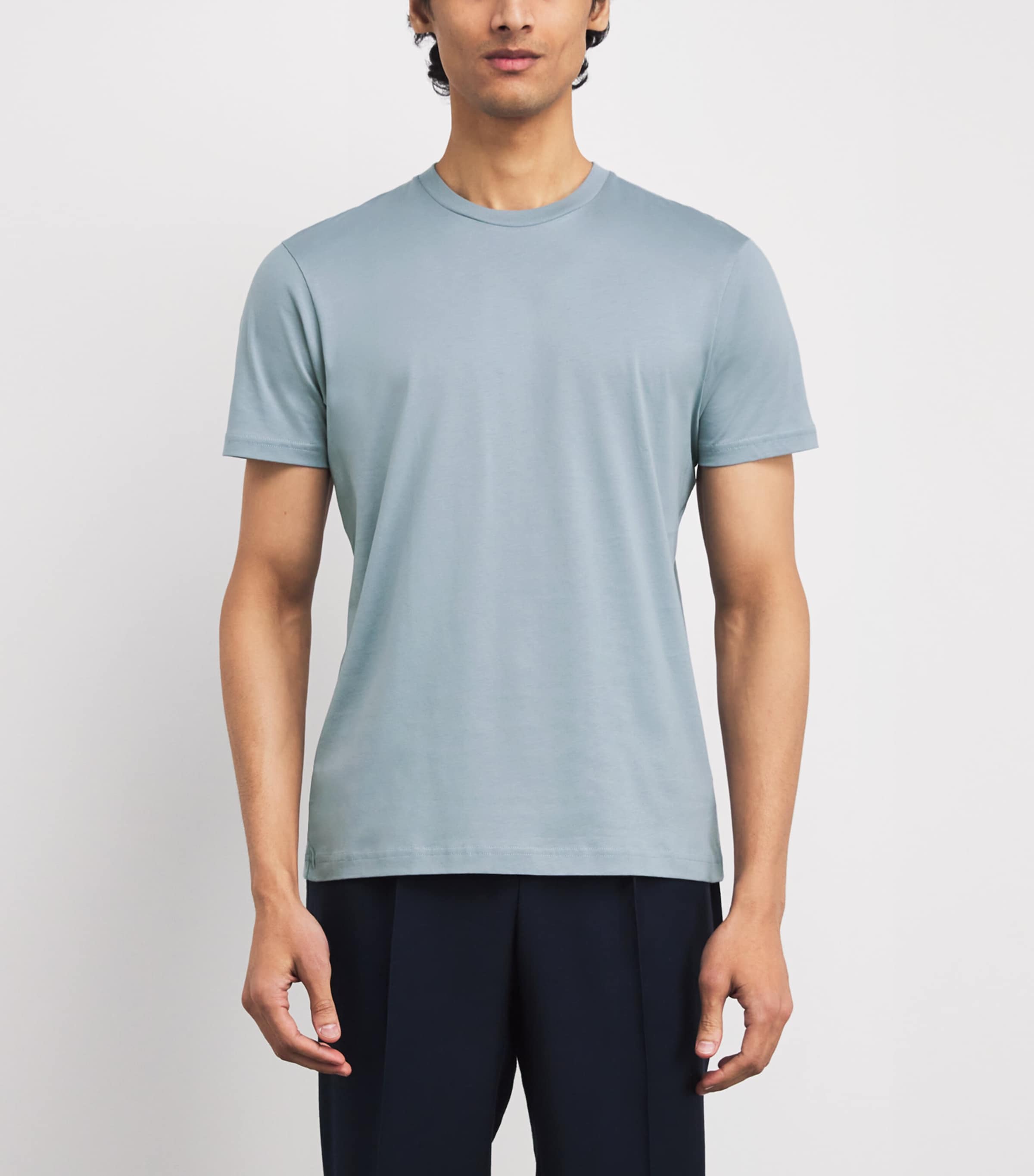 Supima Cotton Riviera T-Shirt BUWT STONE BLUE Image 3