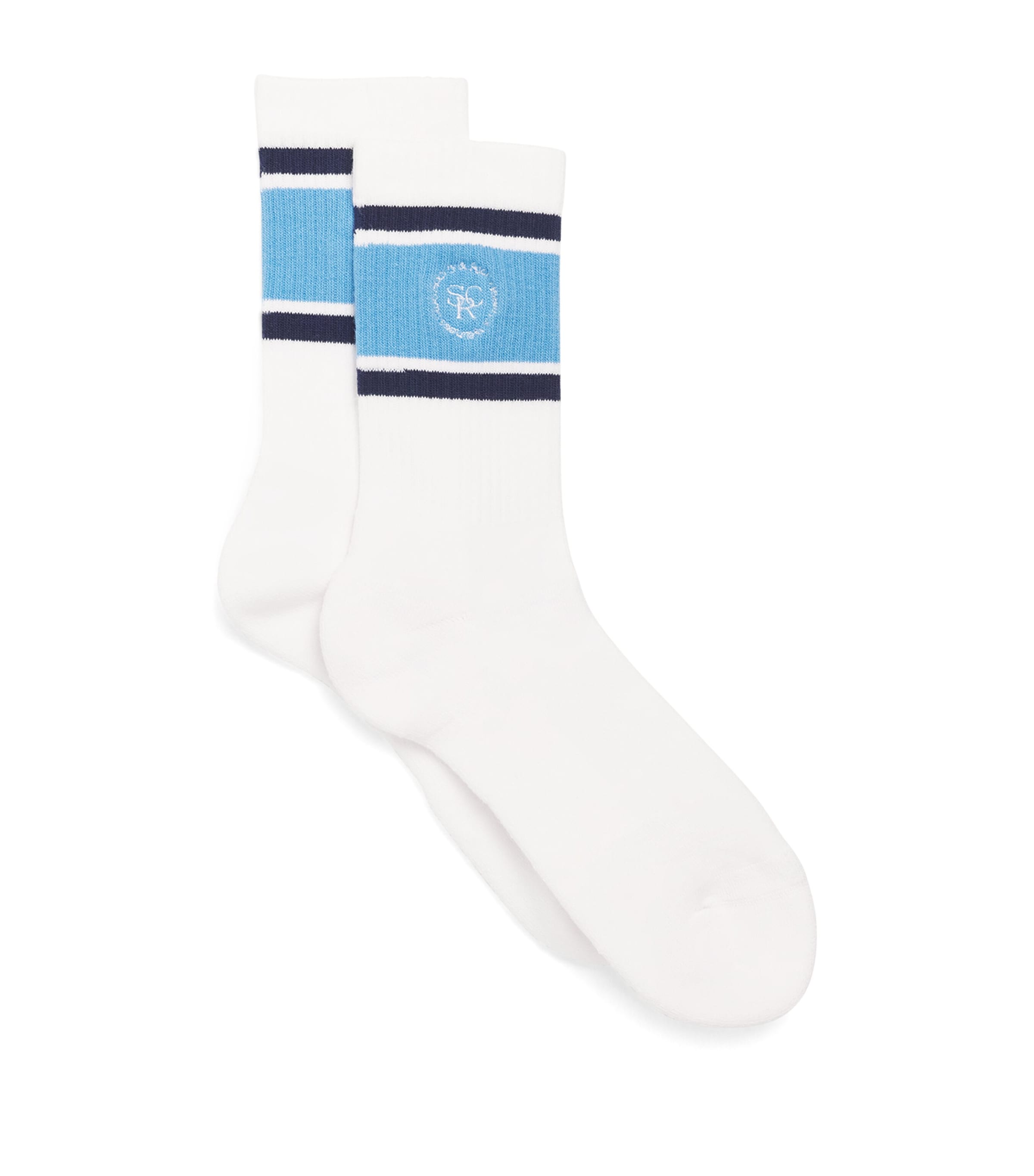 Sporty And Rich Womens Srhwc Roller Cotton-blend Knitted Socks White