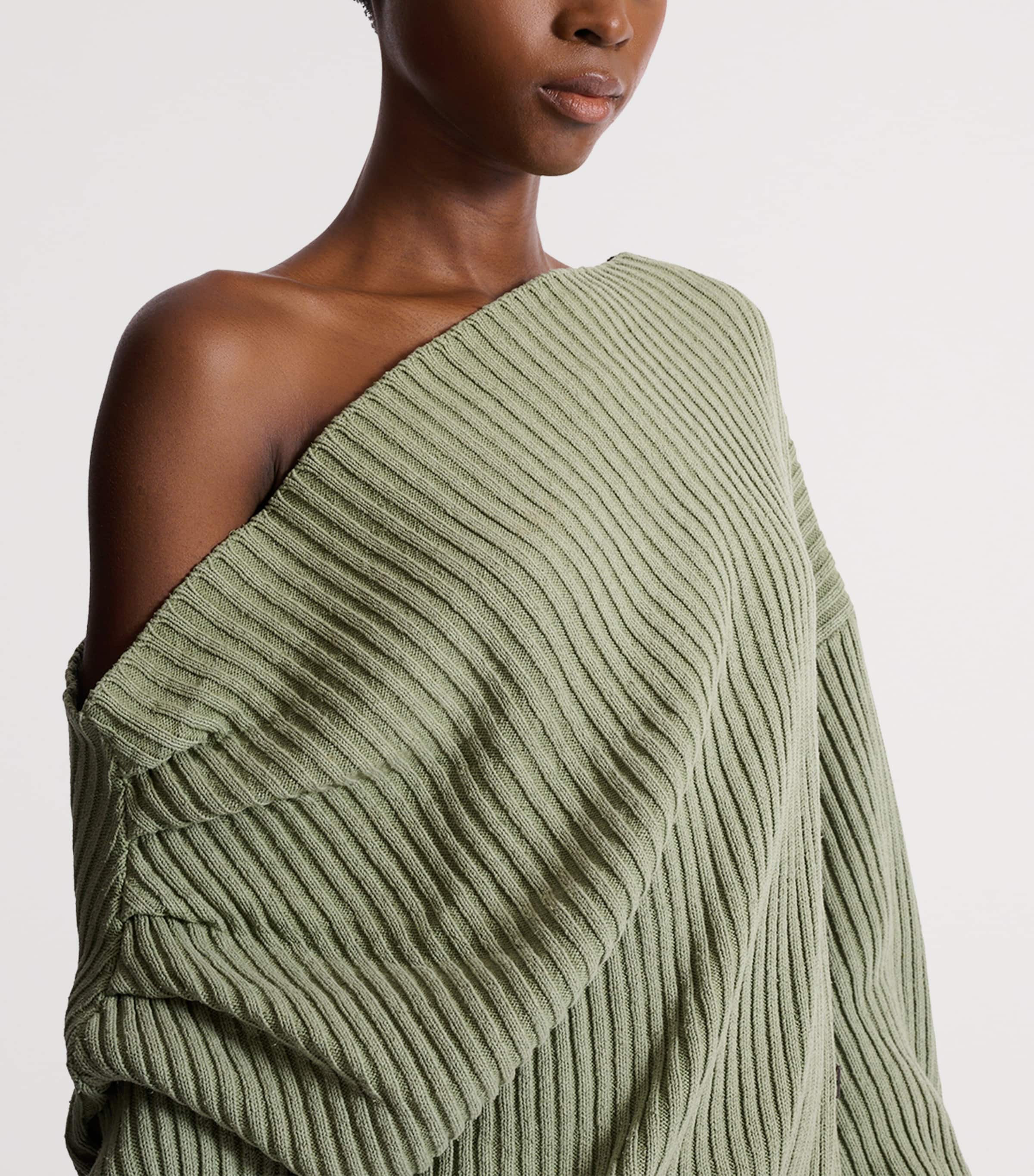 Silk Draped One-Shoulder Top 7EU SAUGE Image 5
