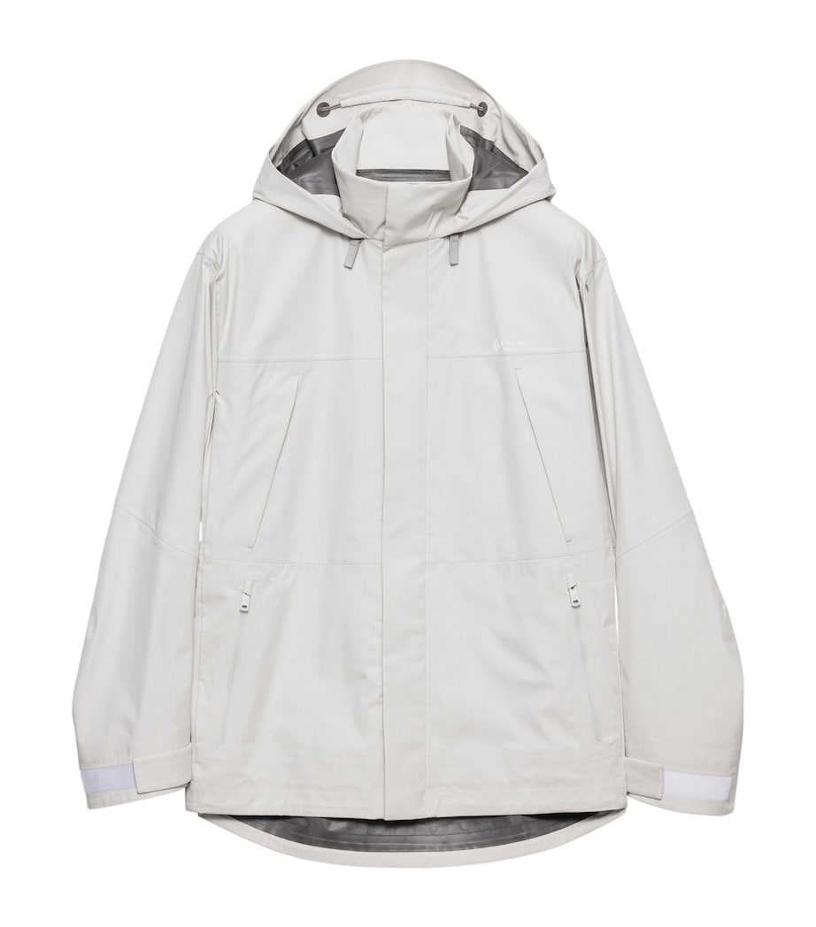 Prada Mens Technical Fabric Hooded Jacket Neutral Image 1