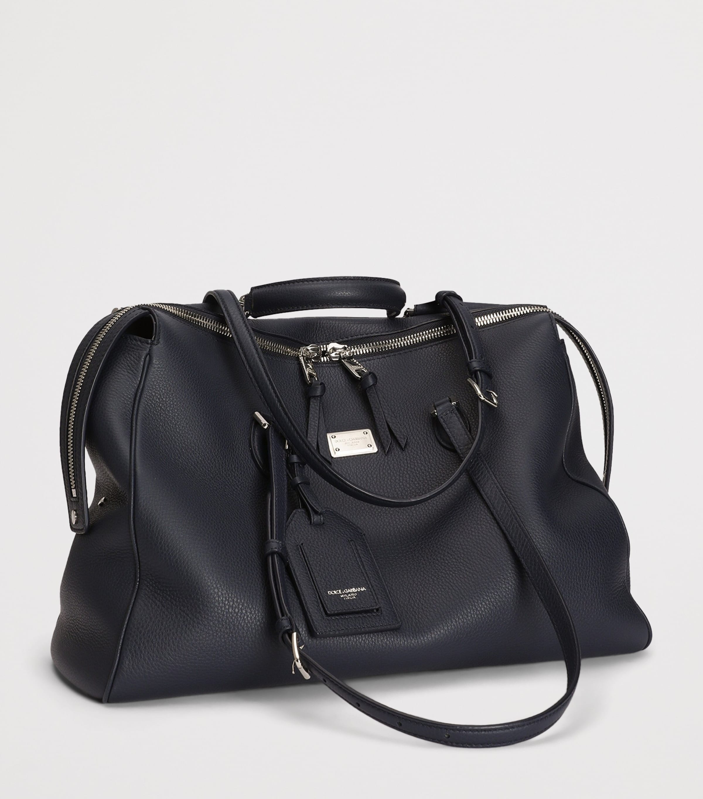 Dolce&Gabbana Leather-Blend Top-Handle Bag Blue Image 7