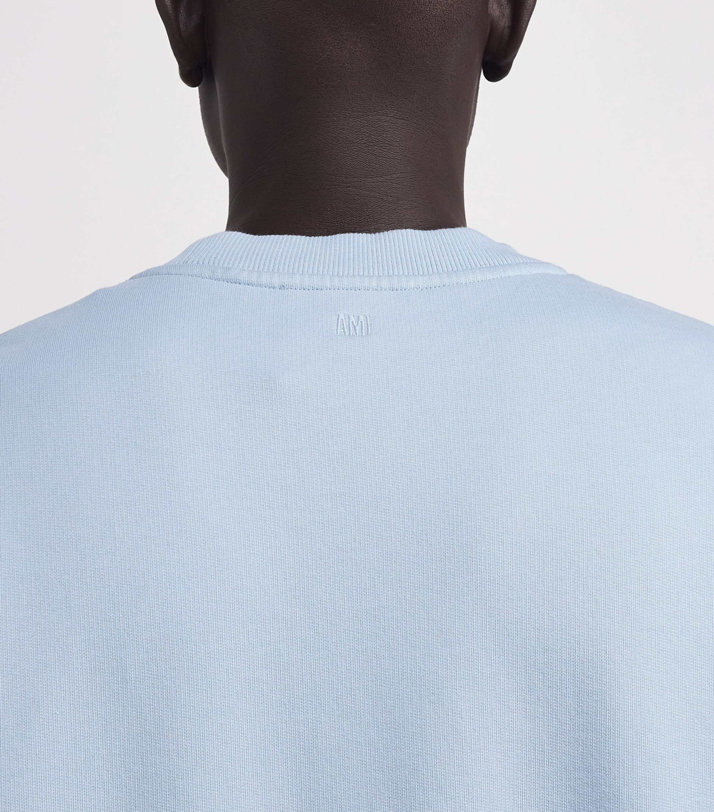 AMI Paris Blue Cotton Logo Sweatshirt | Harrods UK