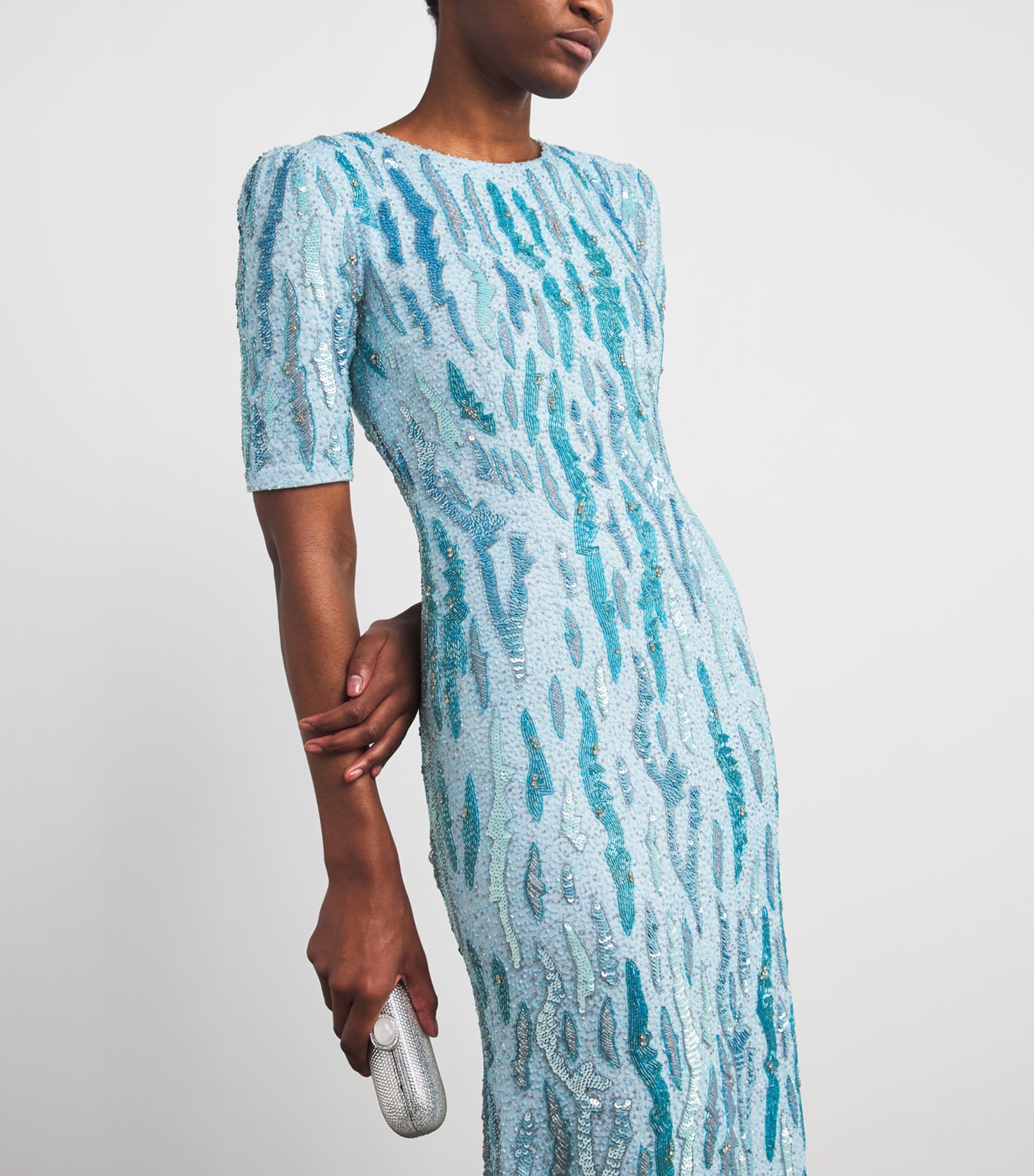 Sequin Tiana Gown BLUE Image 4