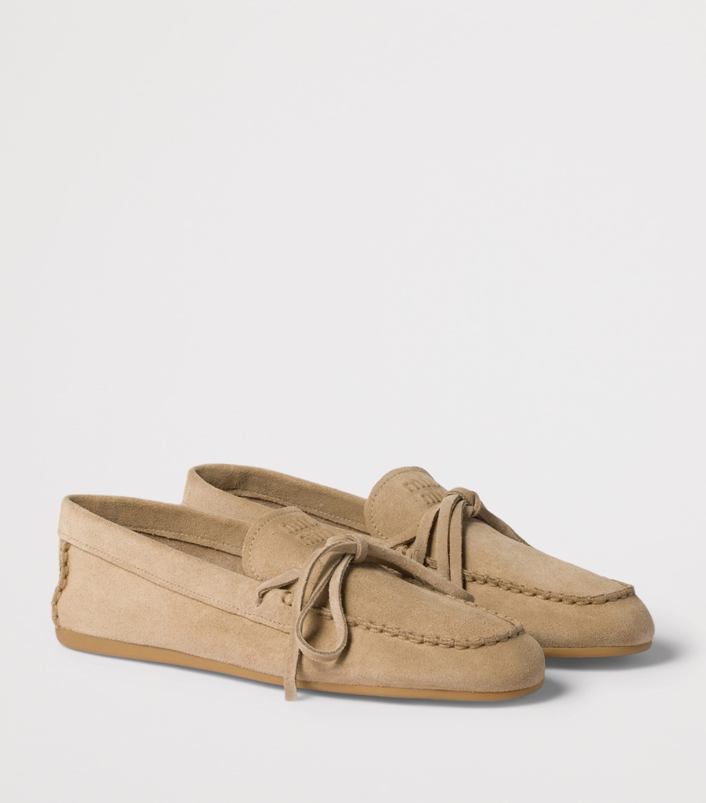 Suede Loafers F0F24 Image 1