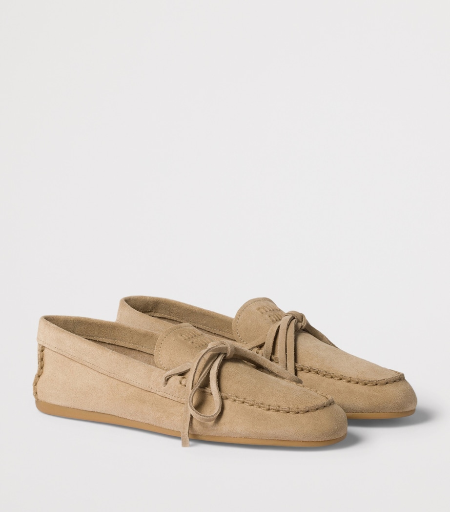 Suede Loafers F0F24 Image 1