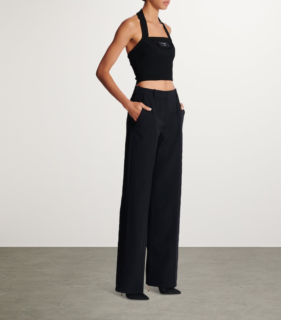 Wool Grain De Poudre Trousers 0PA NOIR Image 4