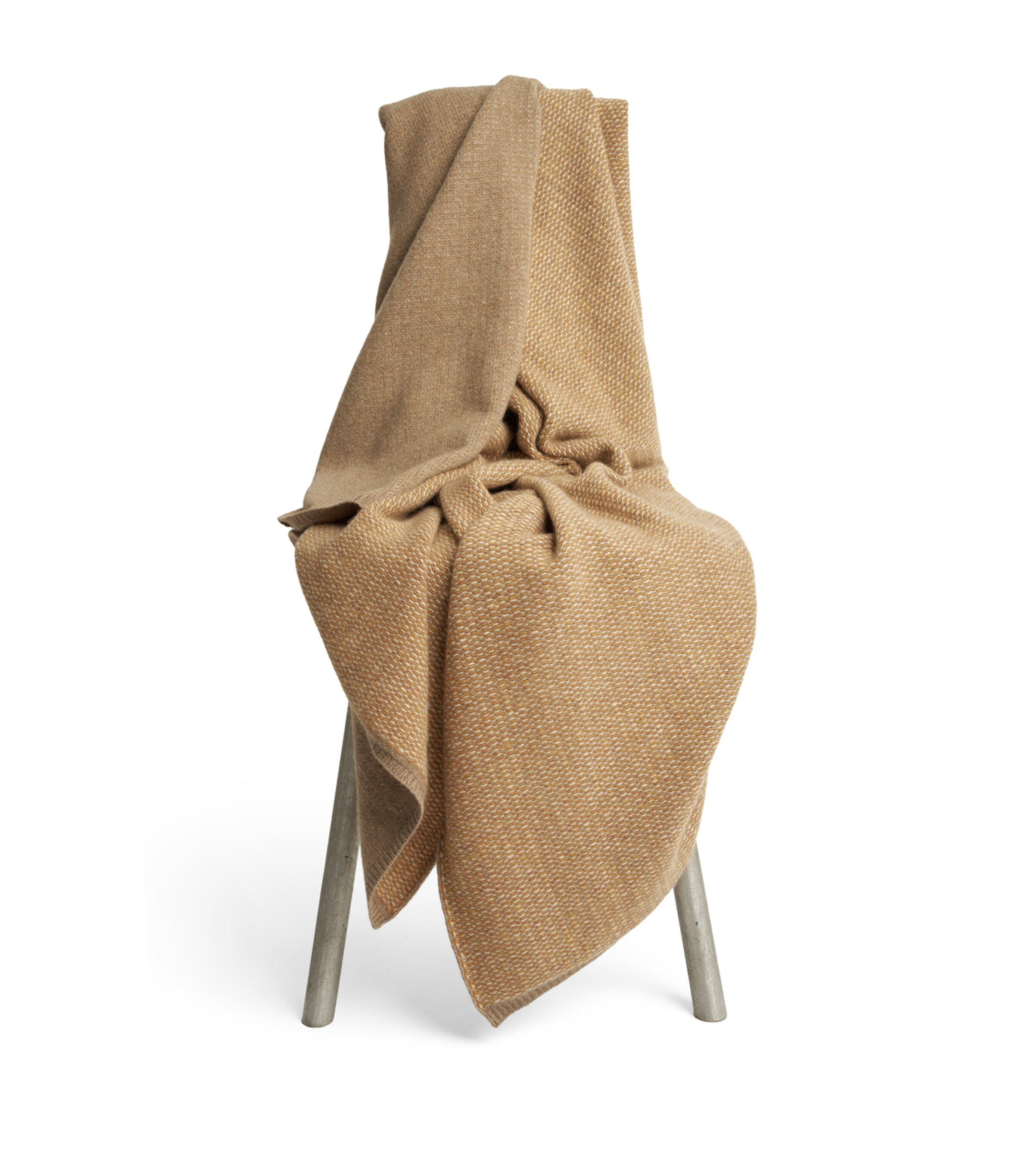 Oyuna Cashmere Quadro Throw (180cm x 120cm) Honey_taupe Image 2