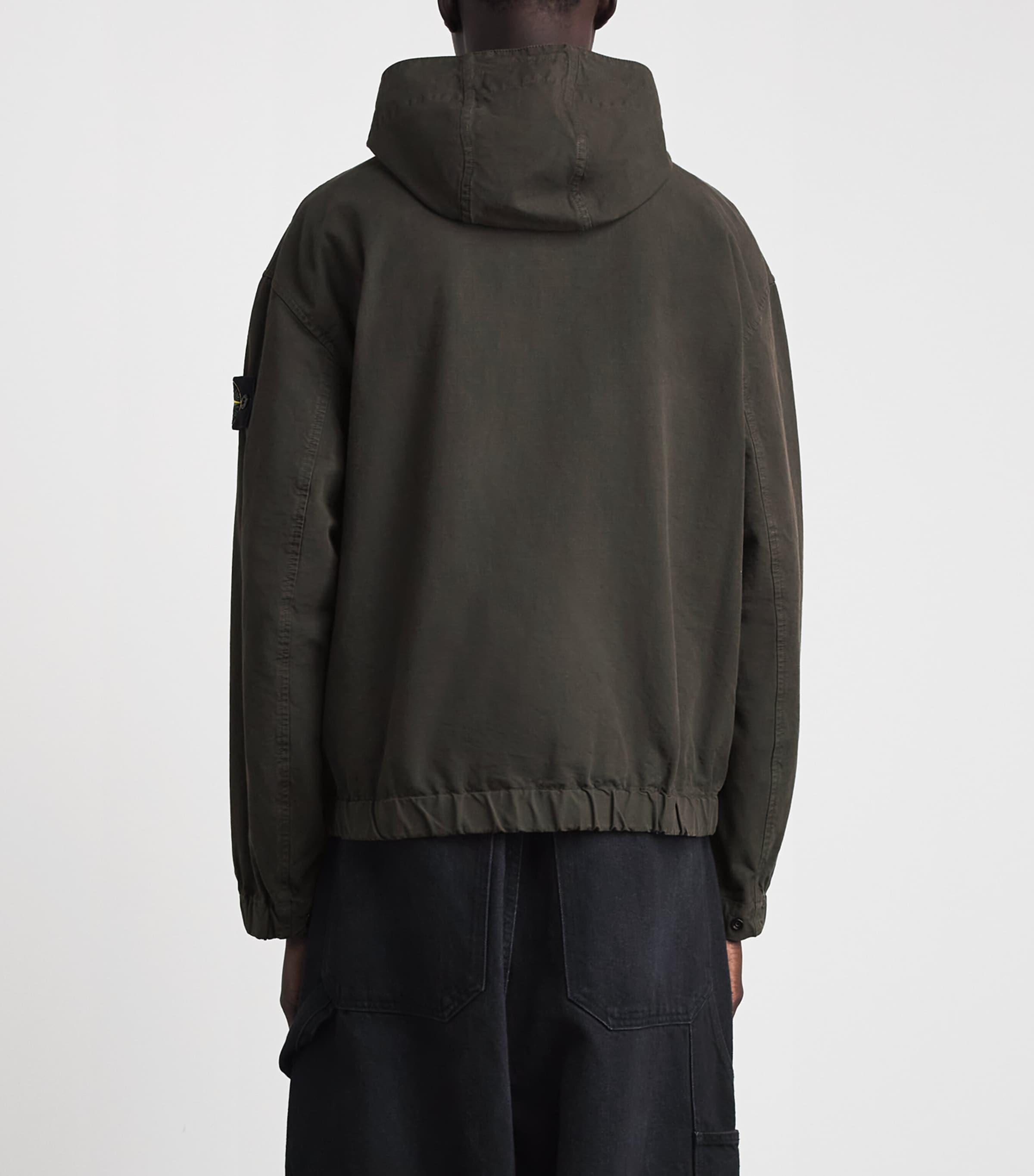 Stone Island Mens Organic Cotton Ripstop Hooded Overshirt Image 5