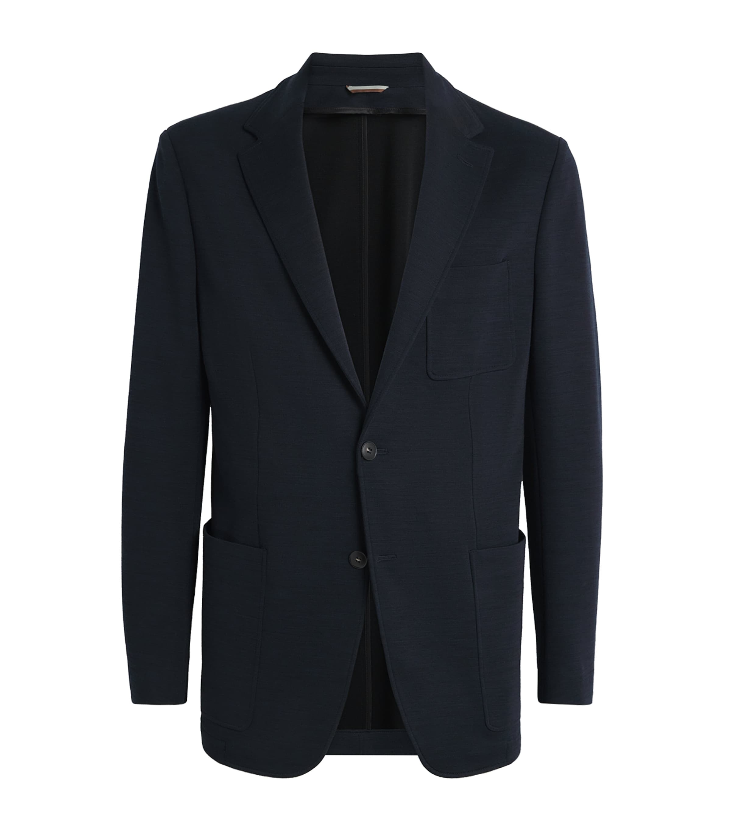 Canali Wool-cashmere Blazer In Blue