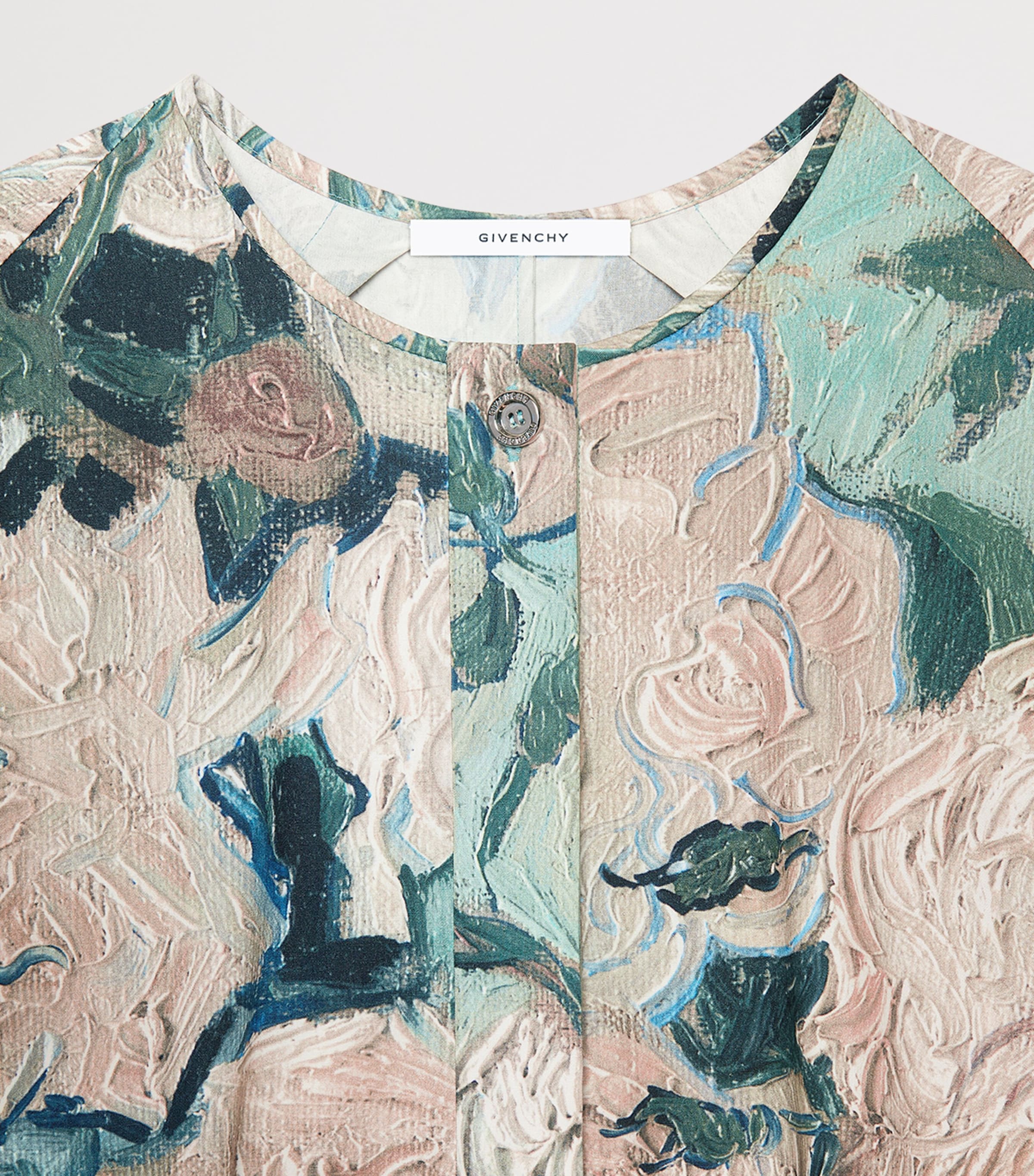 Givenchy Womens Cotton Floral Kaftan Mint Green Image 4
