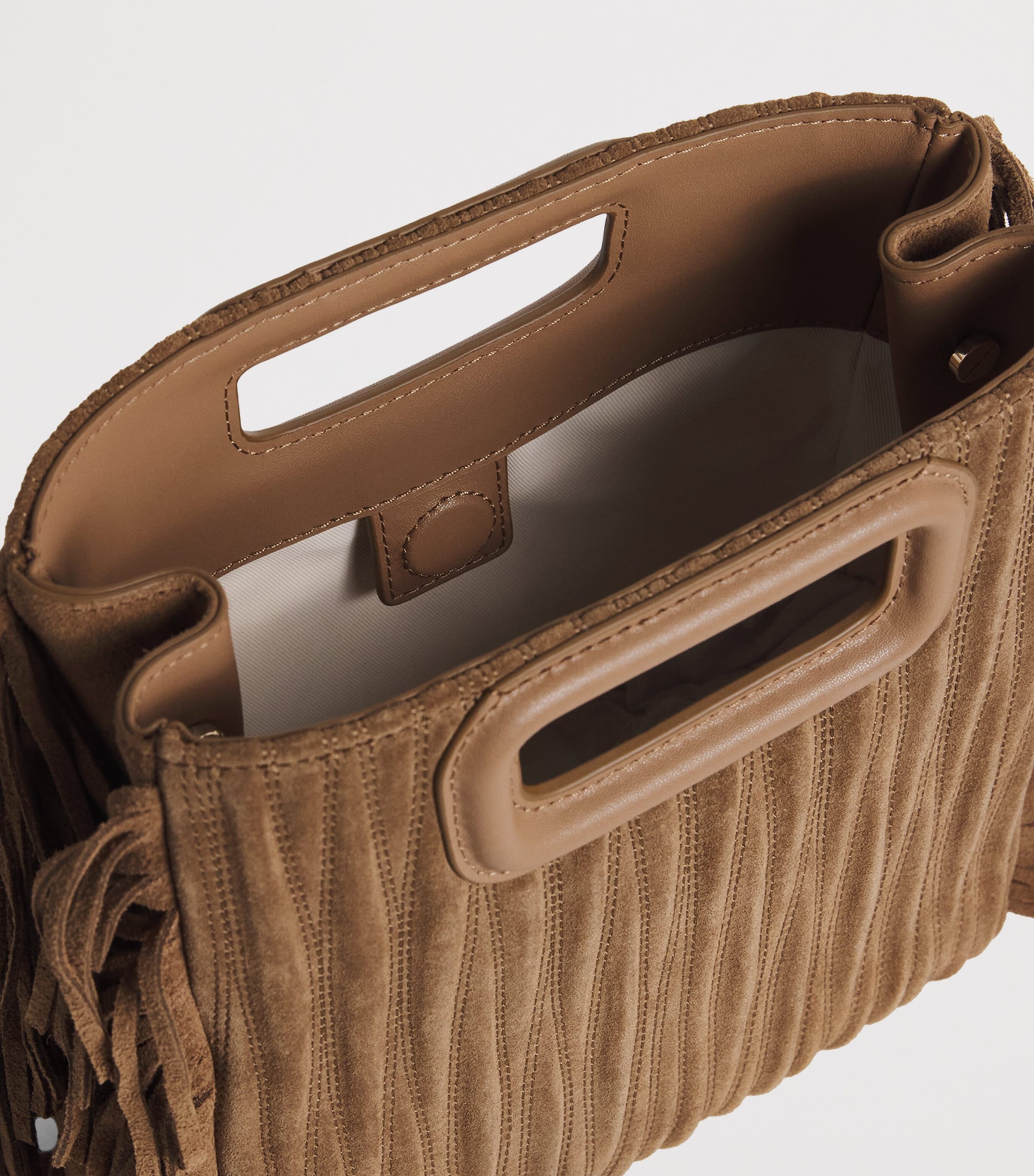 Suede Fringed M Bag CAMEL Image 4