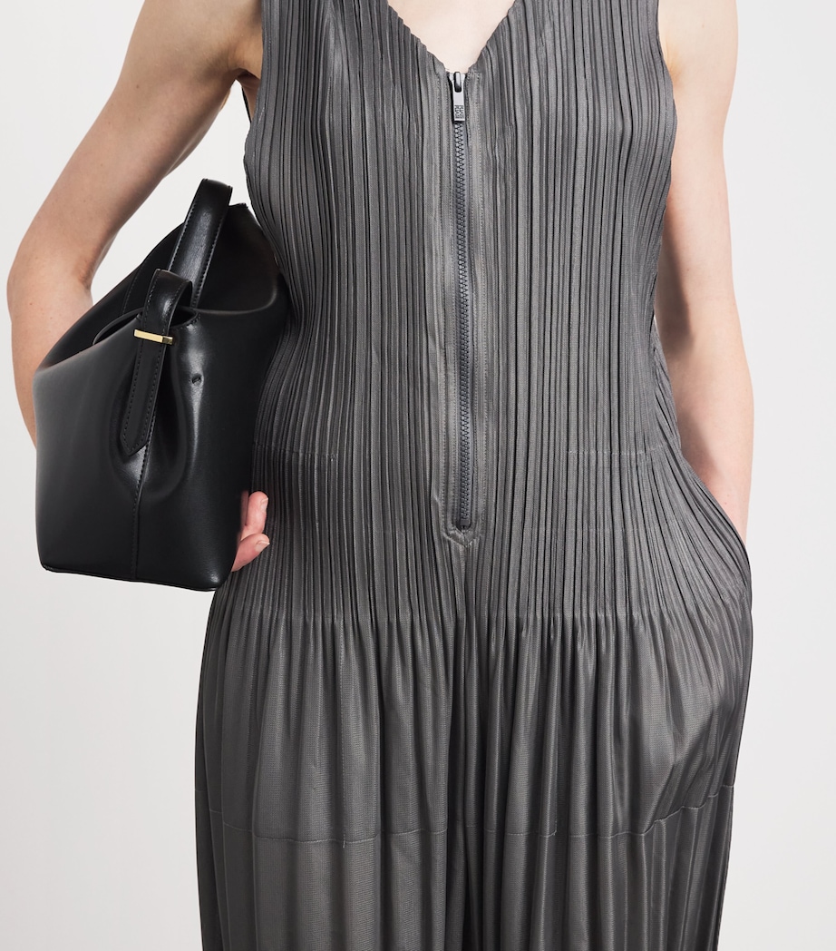 Pleats Please Issey Miyake Womens Fluffy Basics Jumpsuit Grey Image 3