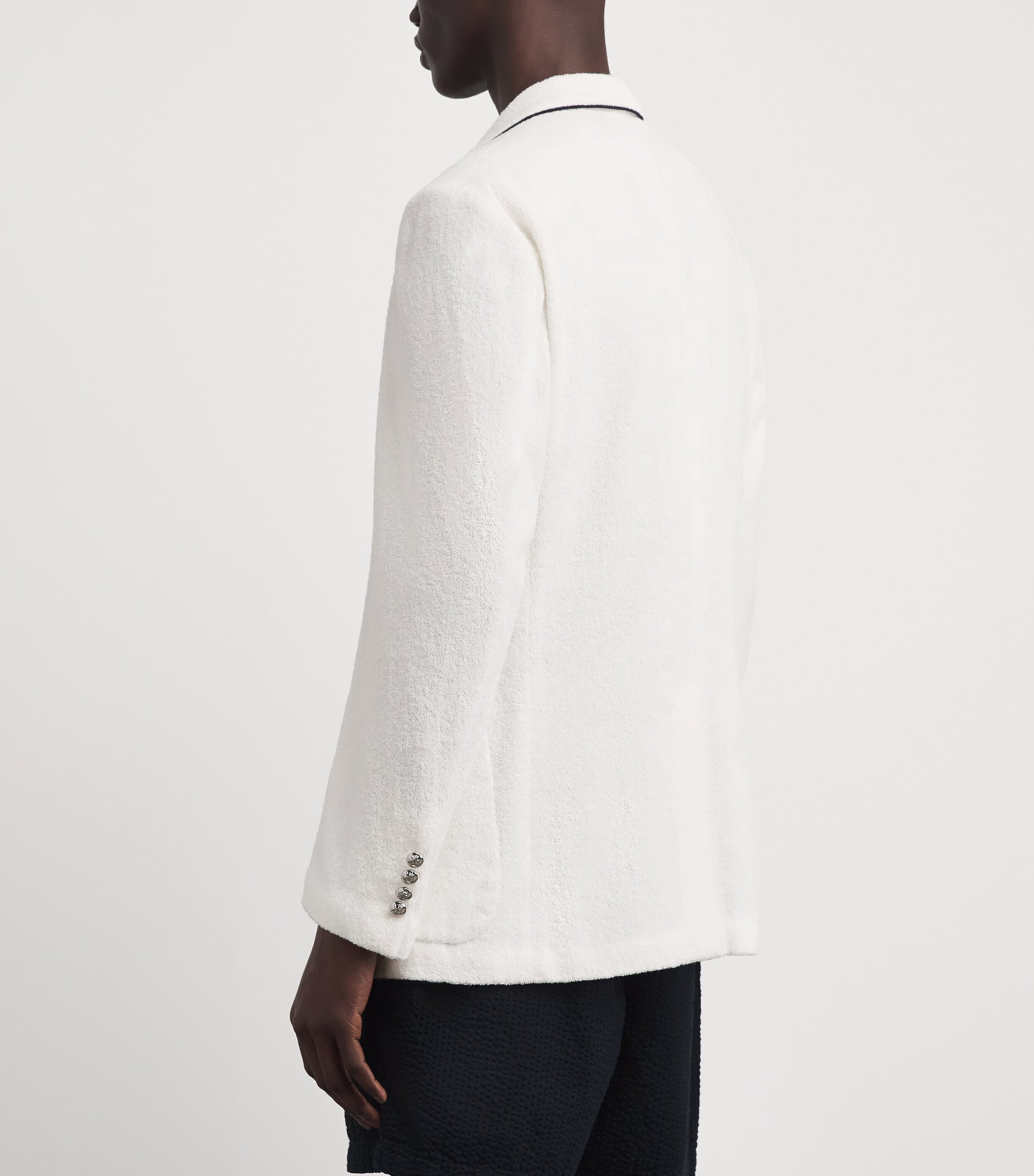 Ralph Lauren Purple Label Mens Terry Embroidered Blazer White Image 5