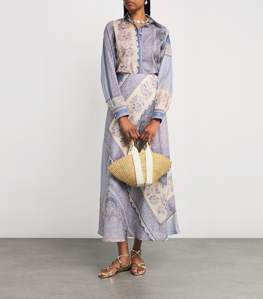 Printed Lucky Bias Maxi Skirt BLUBA BLUE BANDANA Image 2
