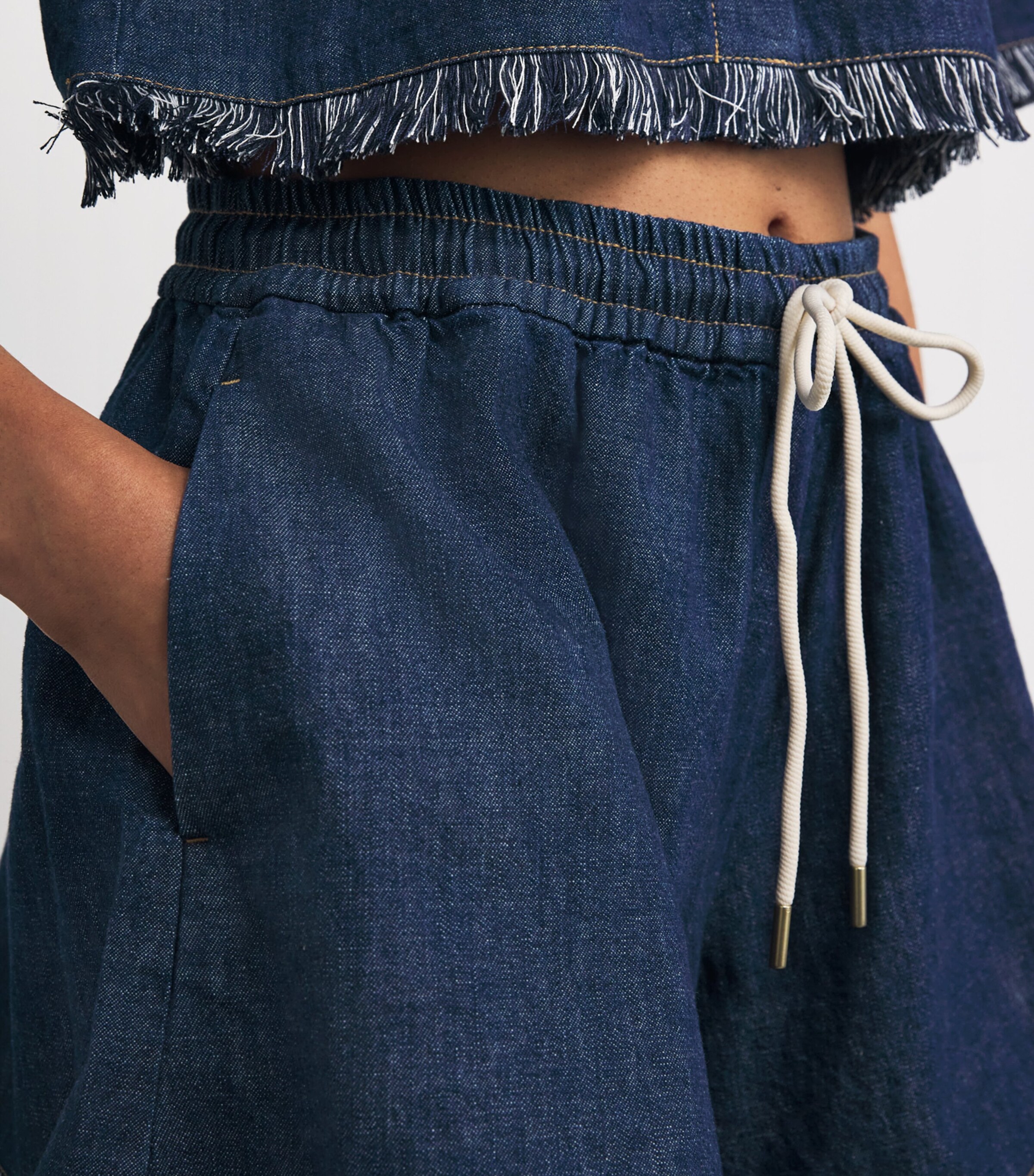 Zimmermann Womens Denim Rhiannon Shorts Aln/atlantic Image 6